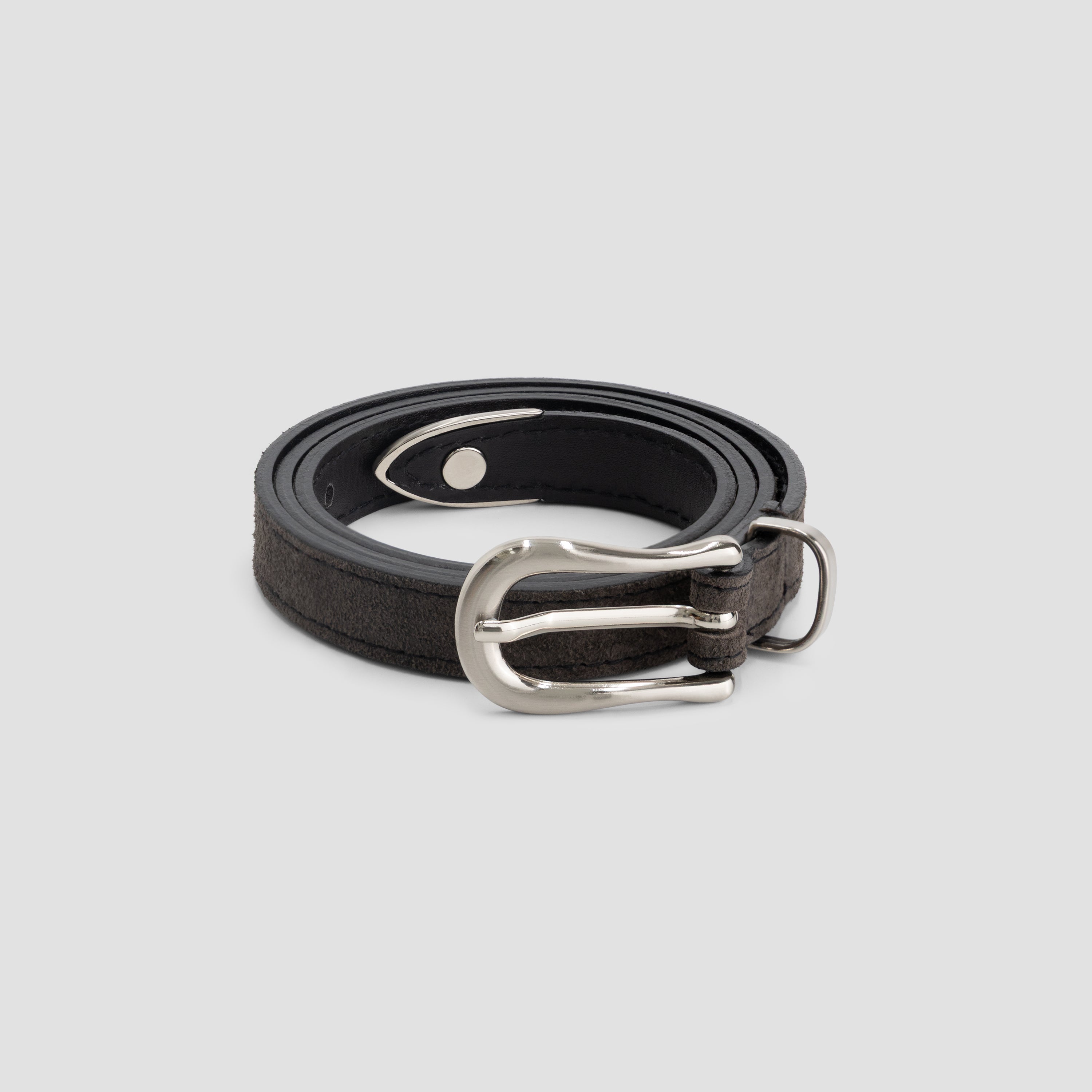 Suede Belt - Chocolate Plum