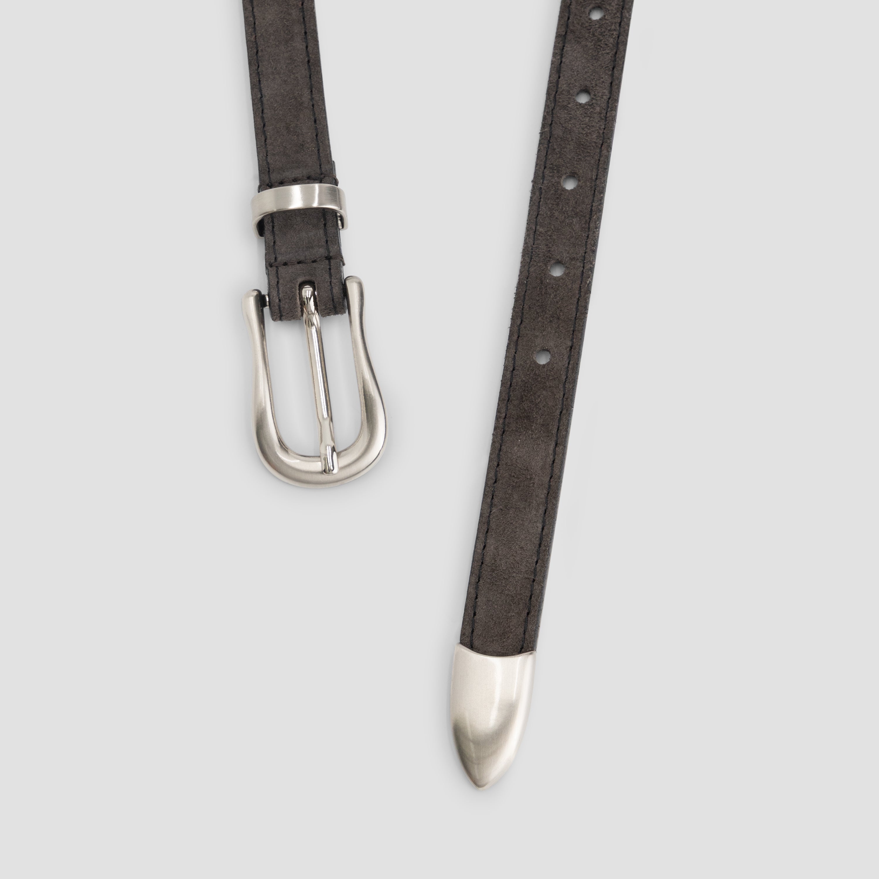 Suede Belt - Chocolate Plum