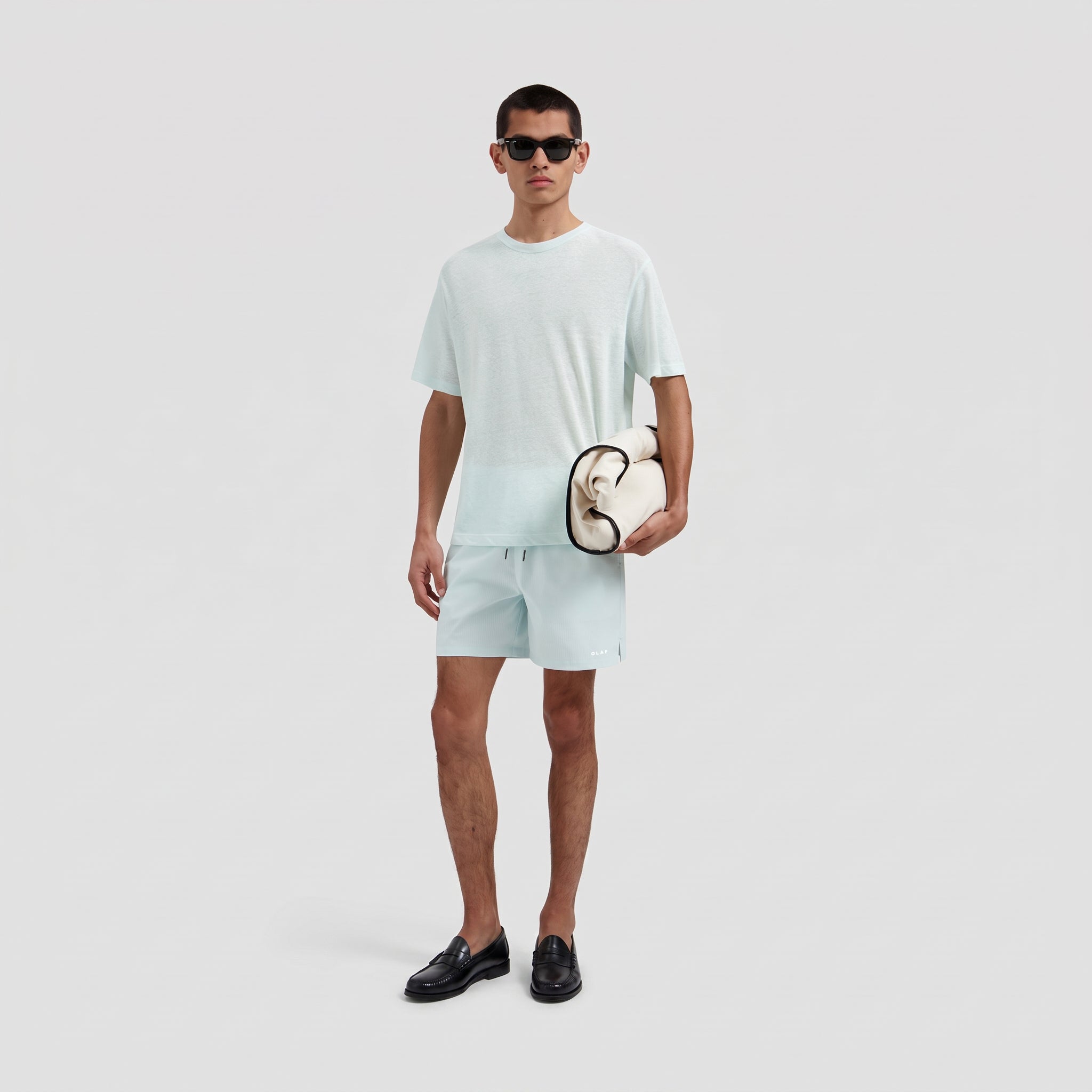Essential Cotton Linen Tee - Salt Air