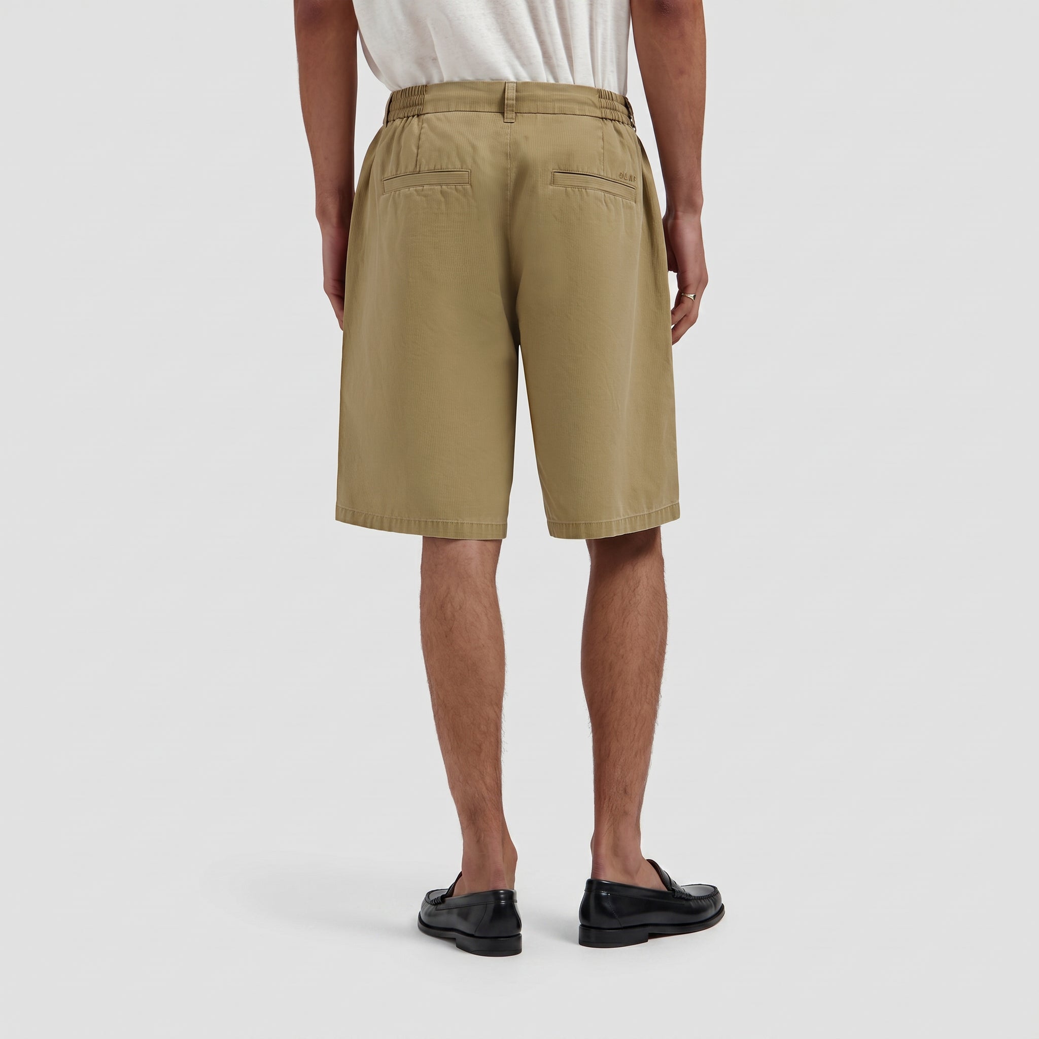 Herringbone Pleated Shorts - Tree House