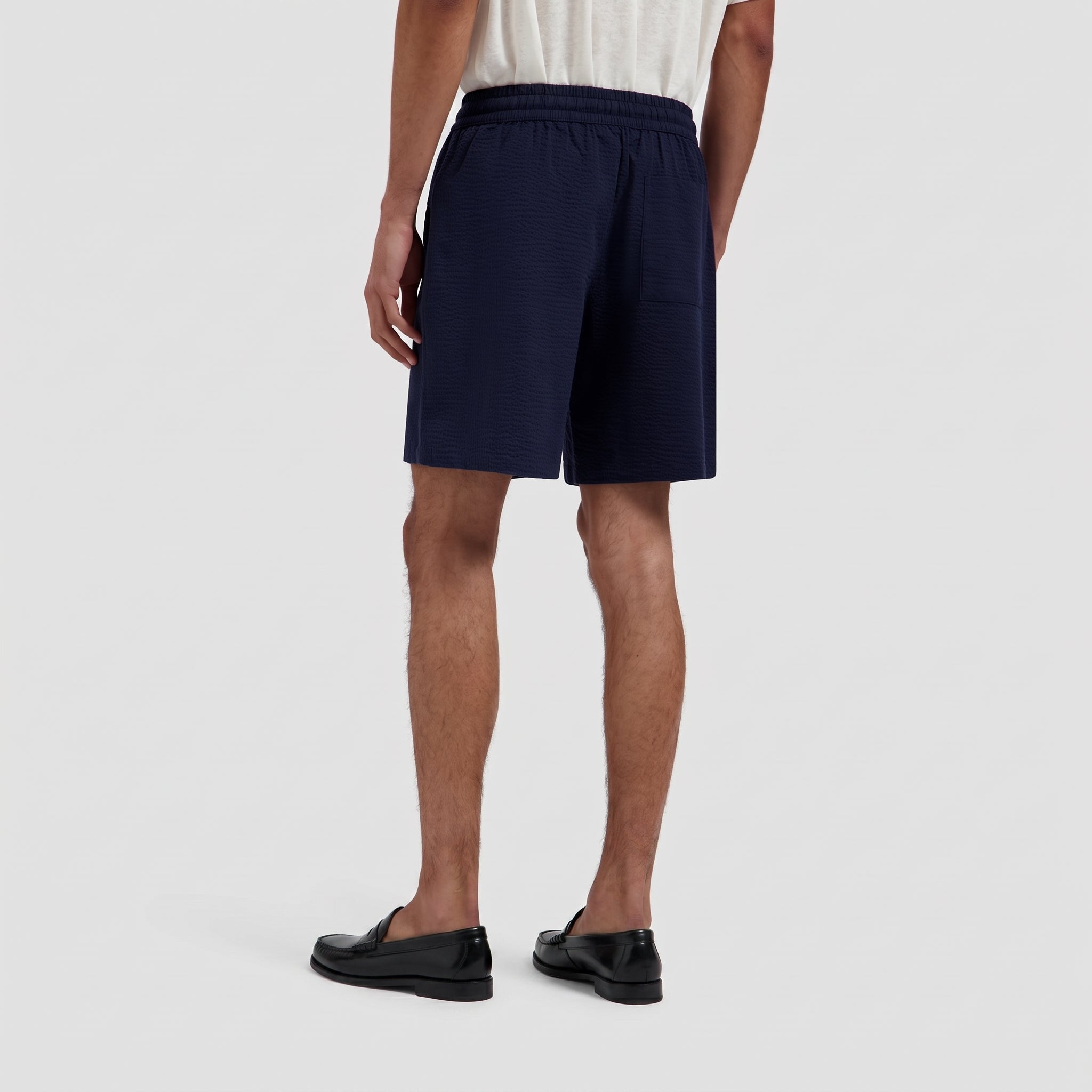 Seersucker Shorts - Navy