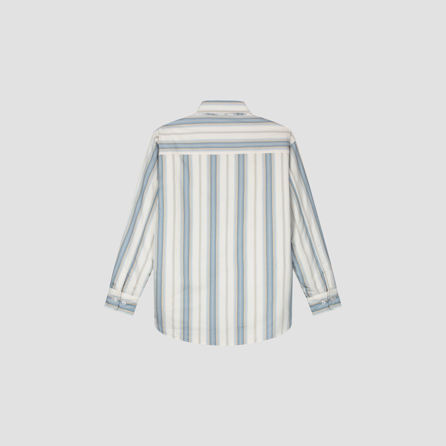 Stripe Padded Overshirt - White / Blue