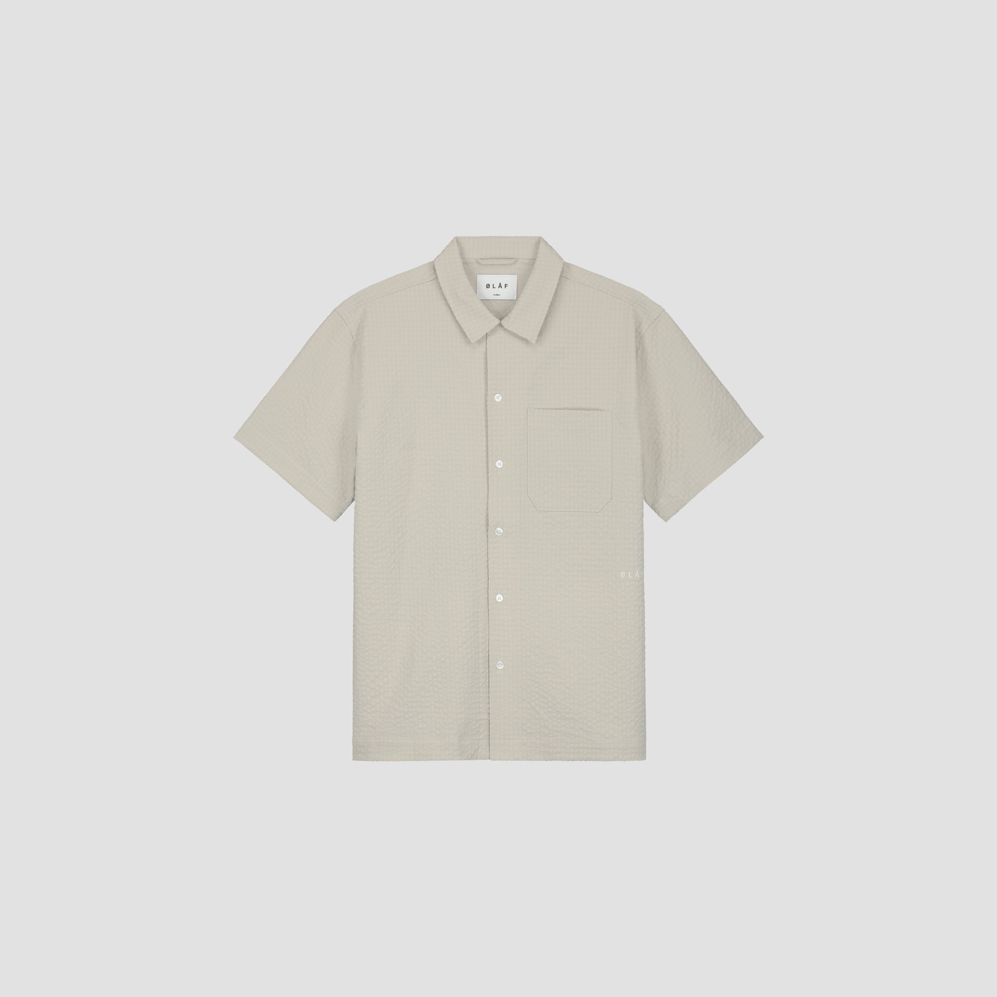 Seersucker Shirt SS - Cement