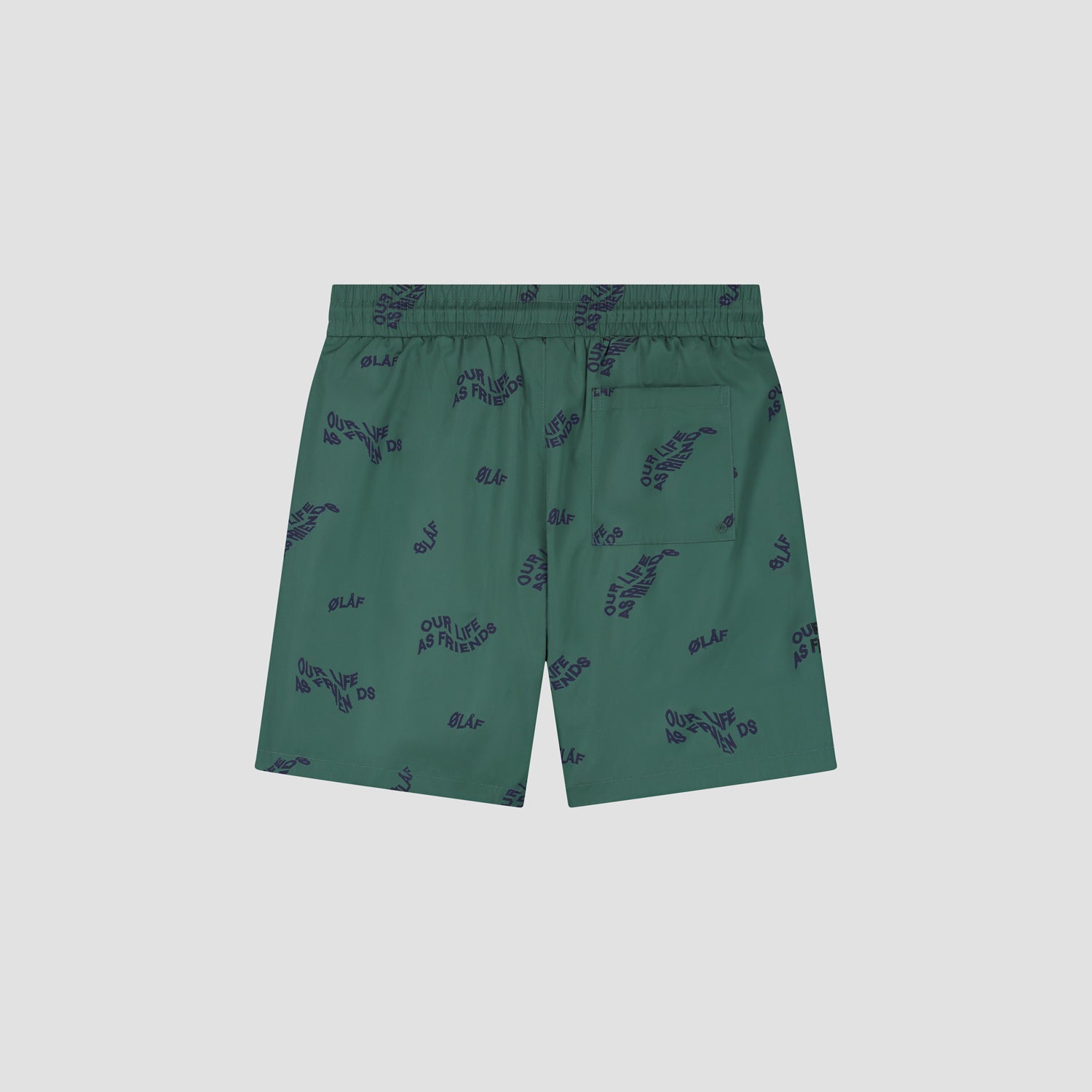 Wavy AOP Swim Shorts - Washed Green