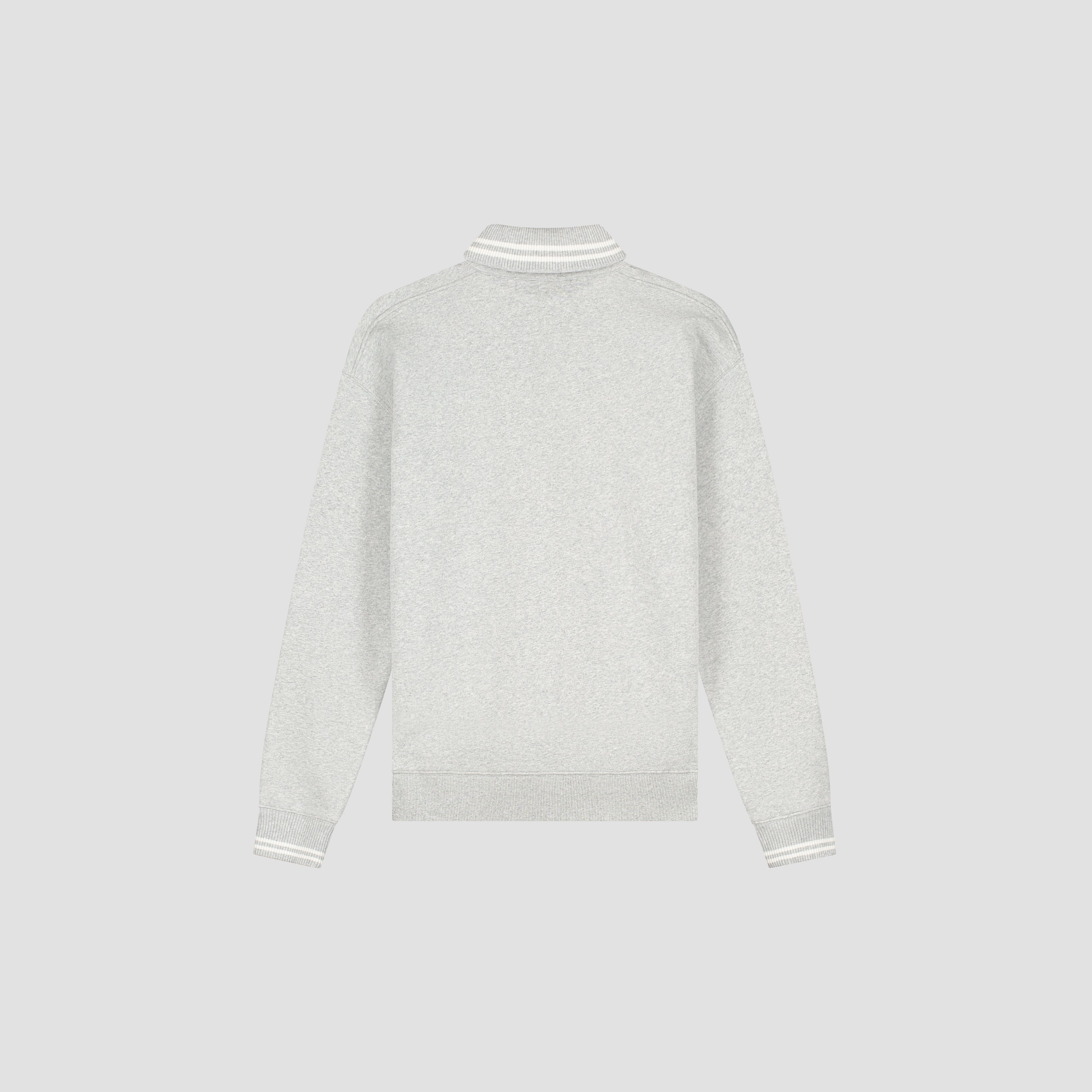Tipping Detail Oversized Polo - Heather Grey