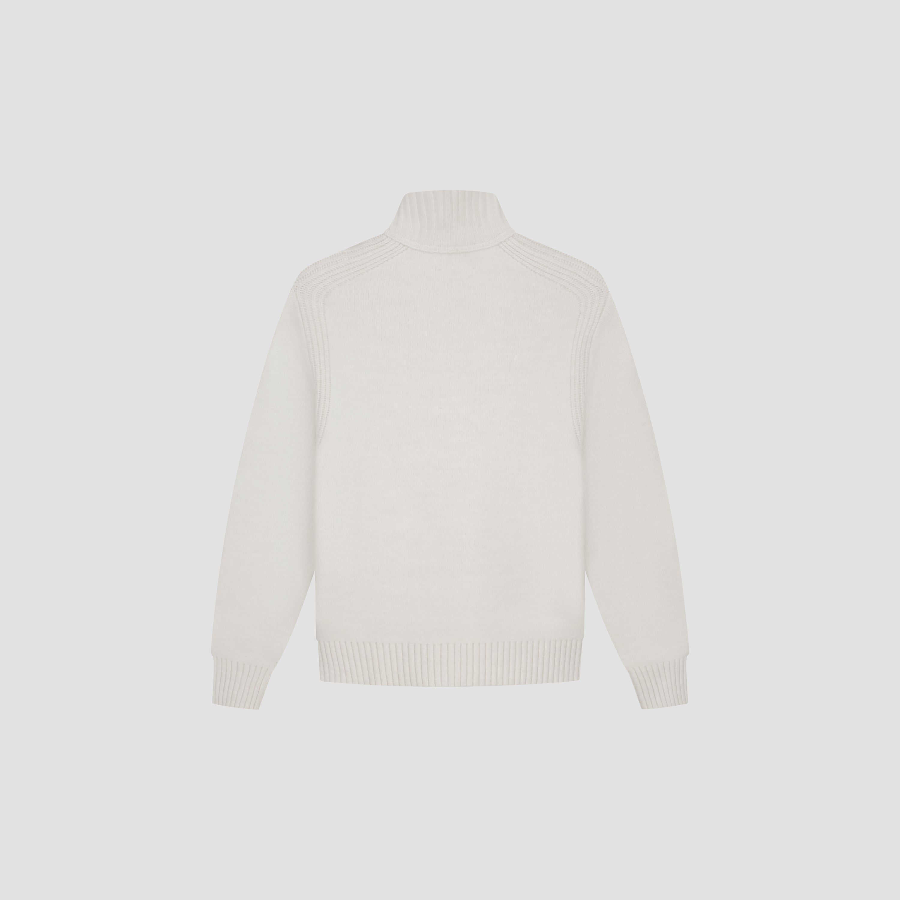 Zip Knitted Mock Neck
