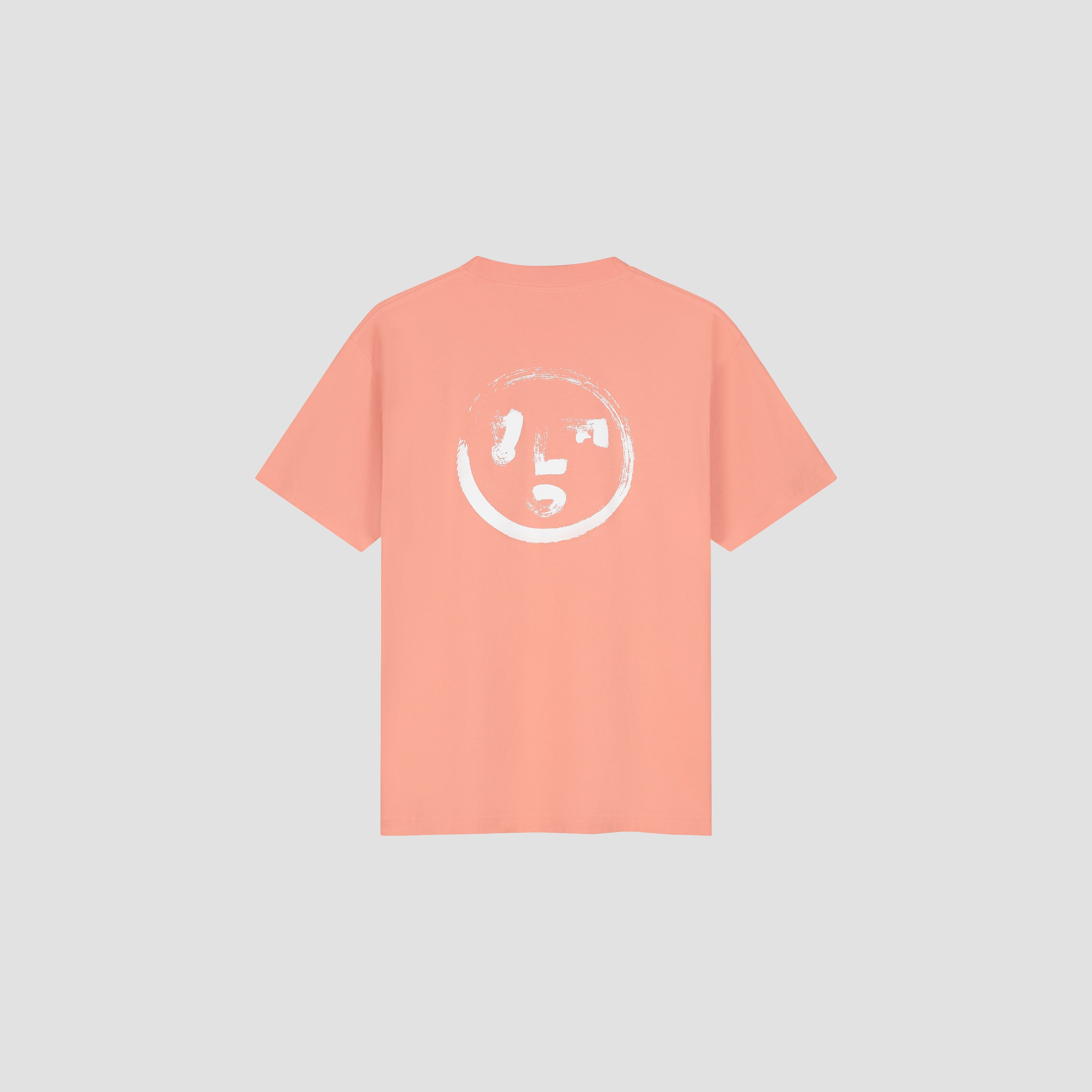 Brushstroke Face Tee - Burnt Coral