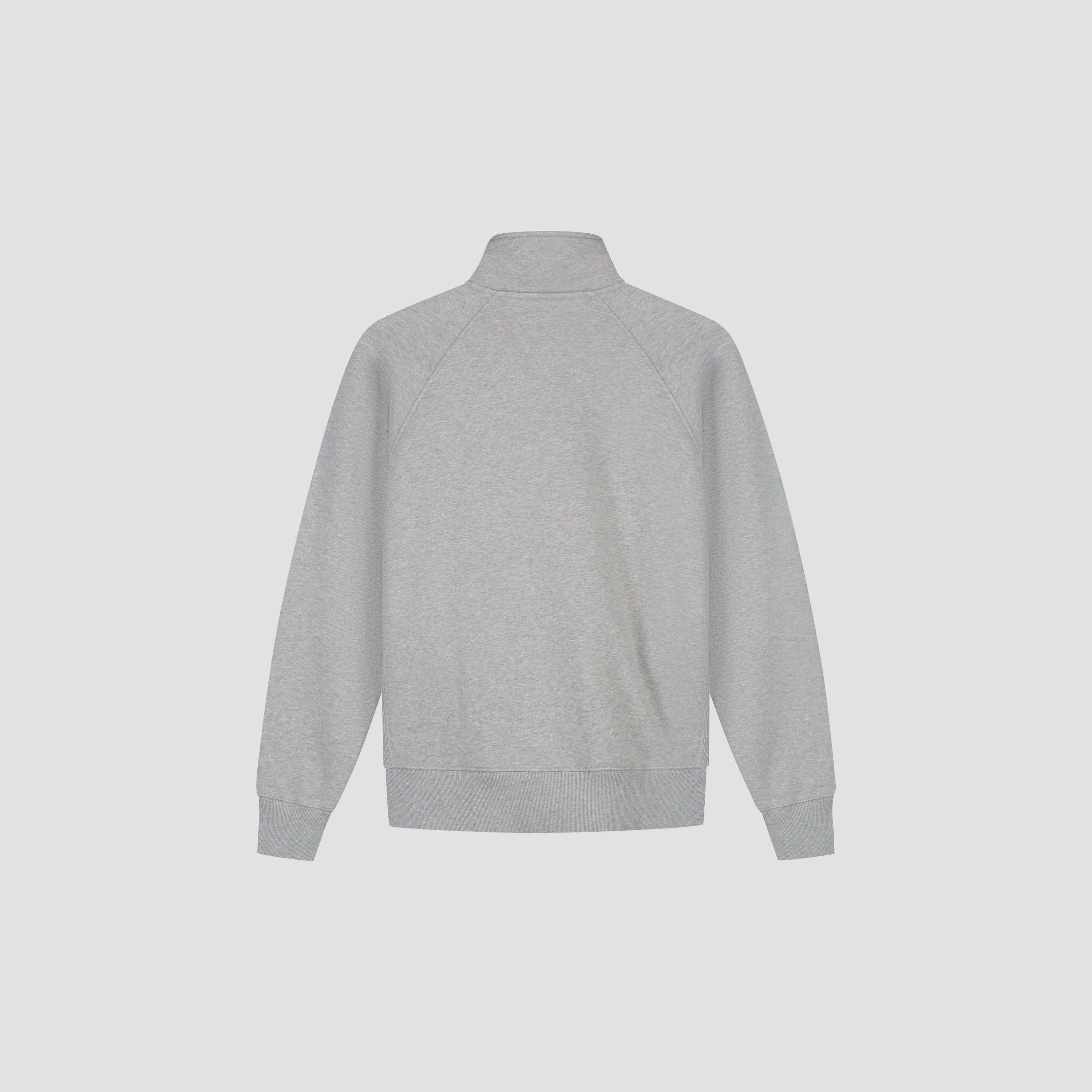 Signature Zip Mock - Heather Grey