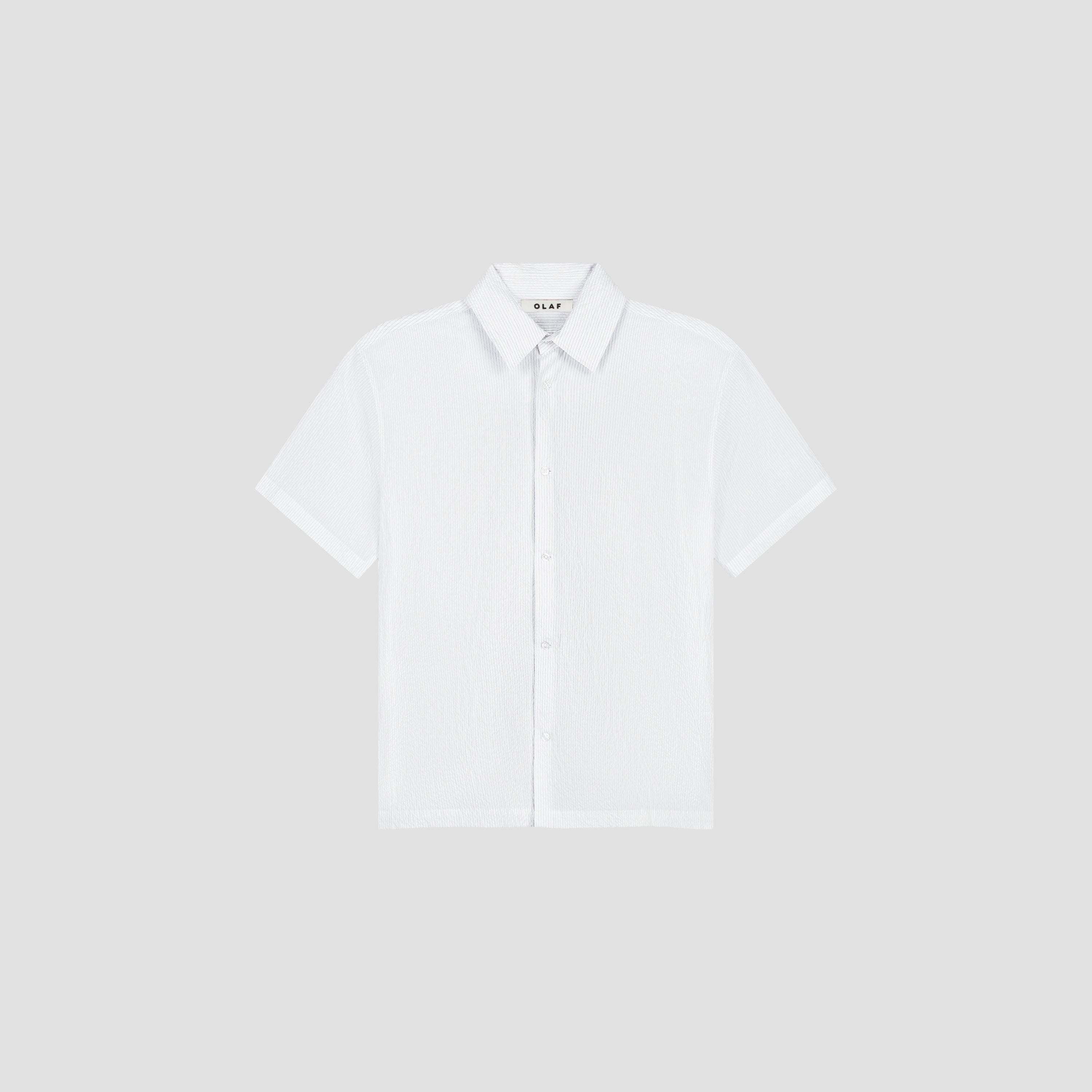 Stripe Boxy SS Shirt - Optical White