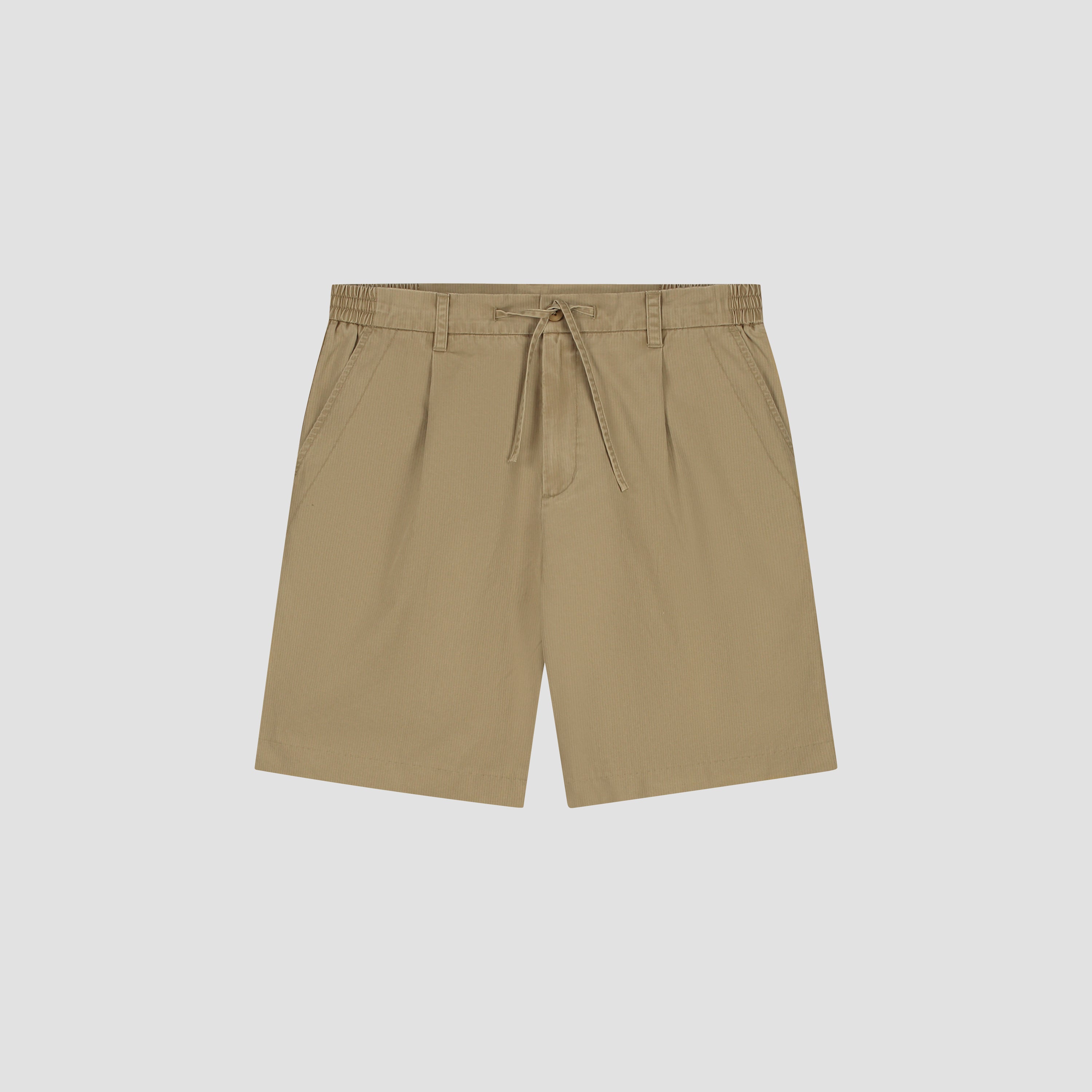 Herringbone Pleated Shorts - Tree House