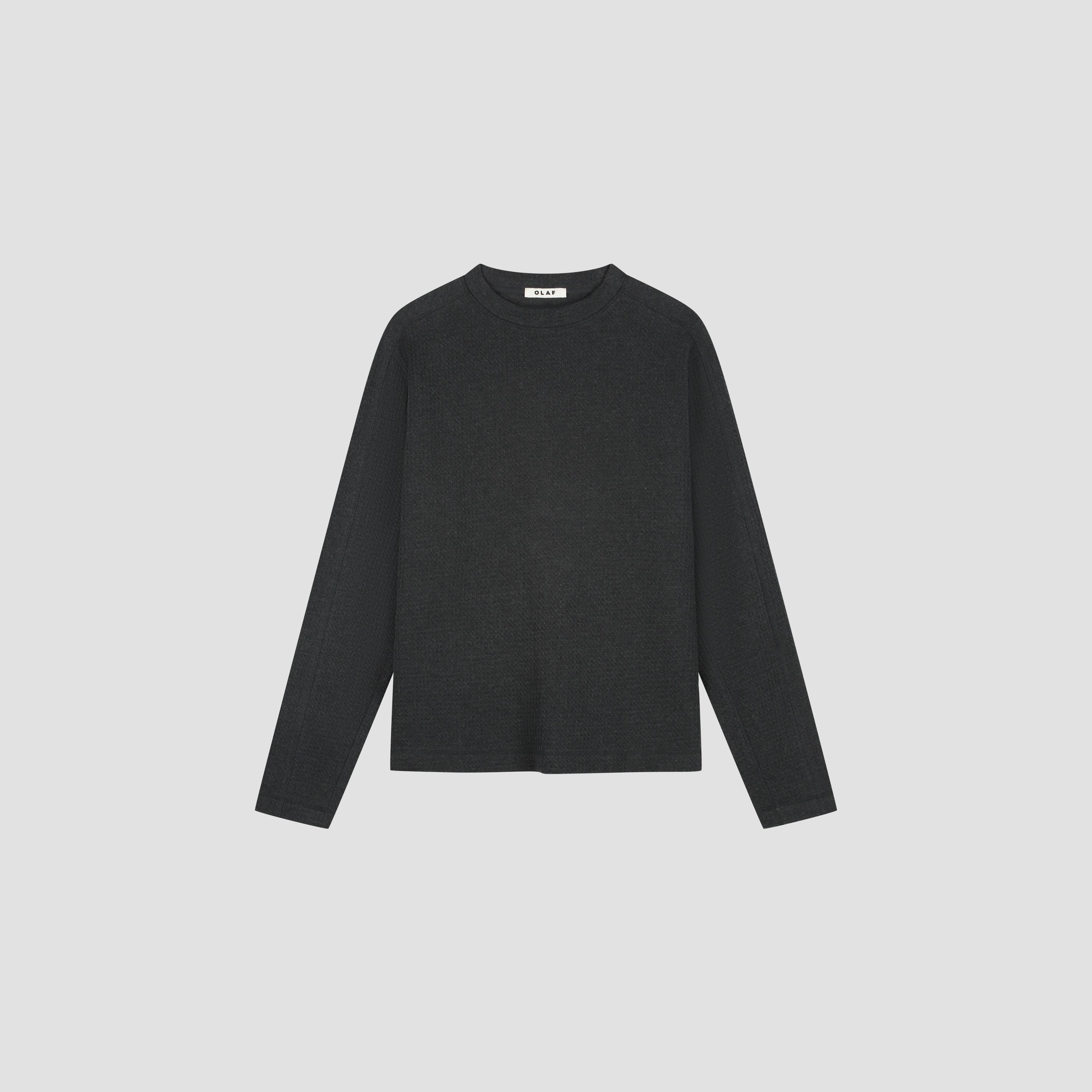 Waffle Crewneck - Charcoal