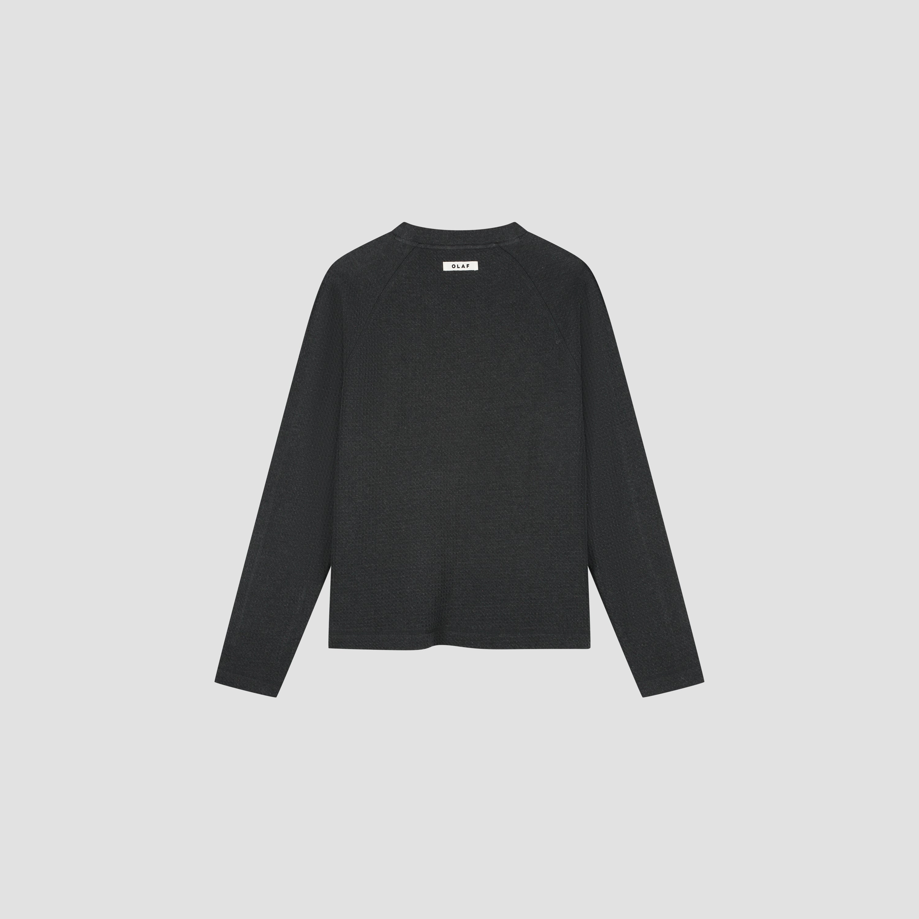 Waffle Crewneck - Charcoal