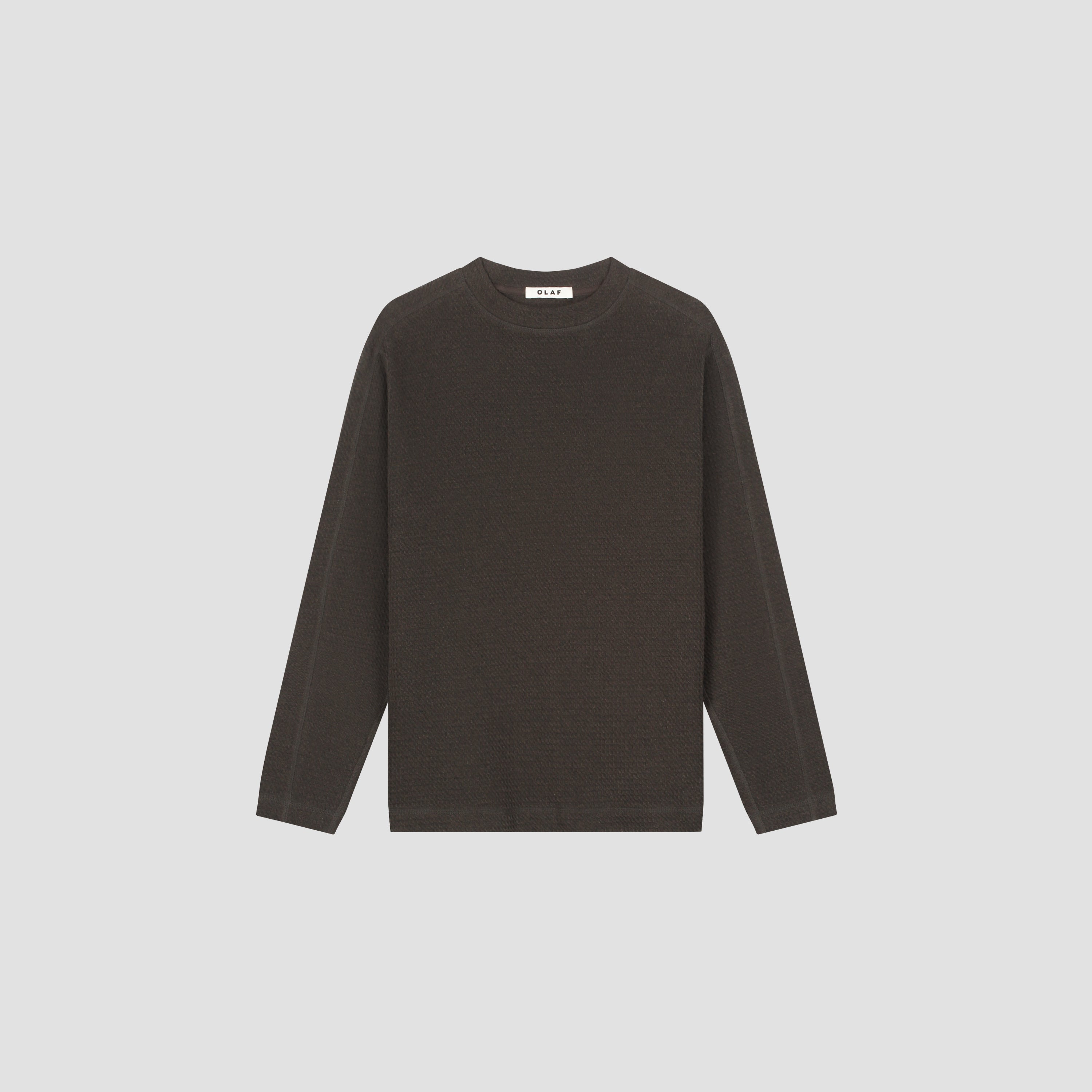 Waffle Crewneck- Chocolate Plum