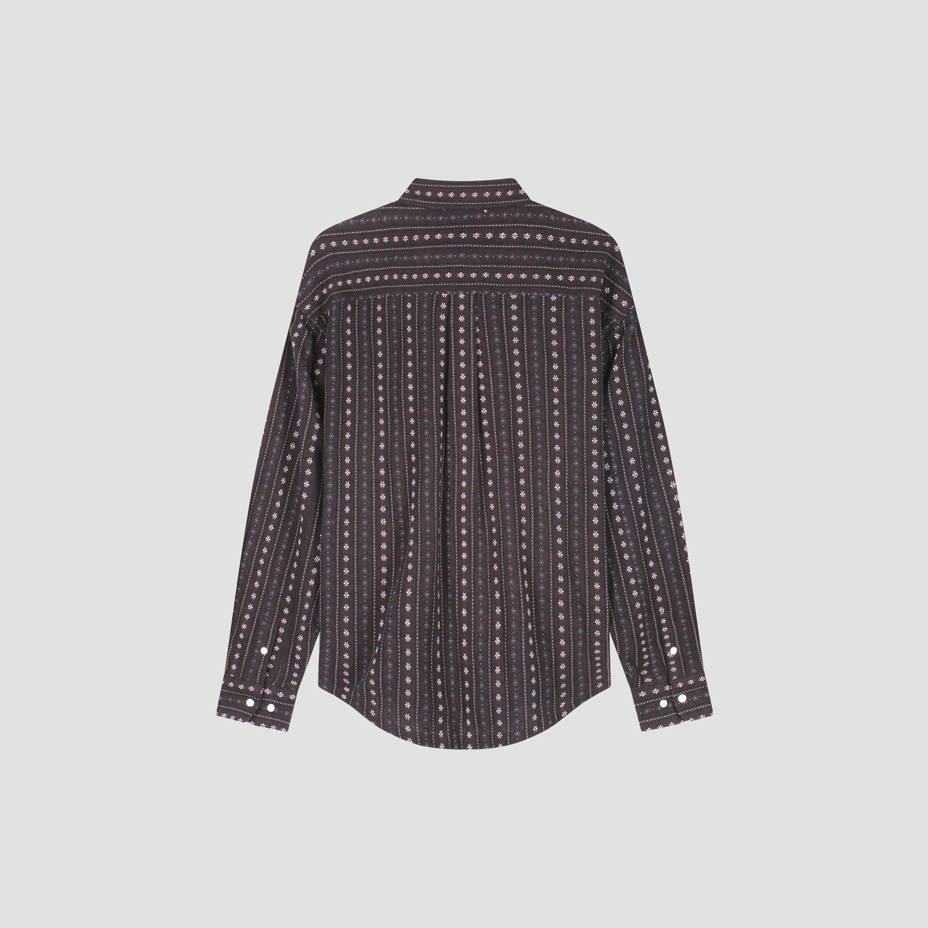 Cowboy Boxy Shirt  - Chocolate Plum