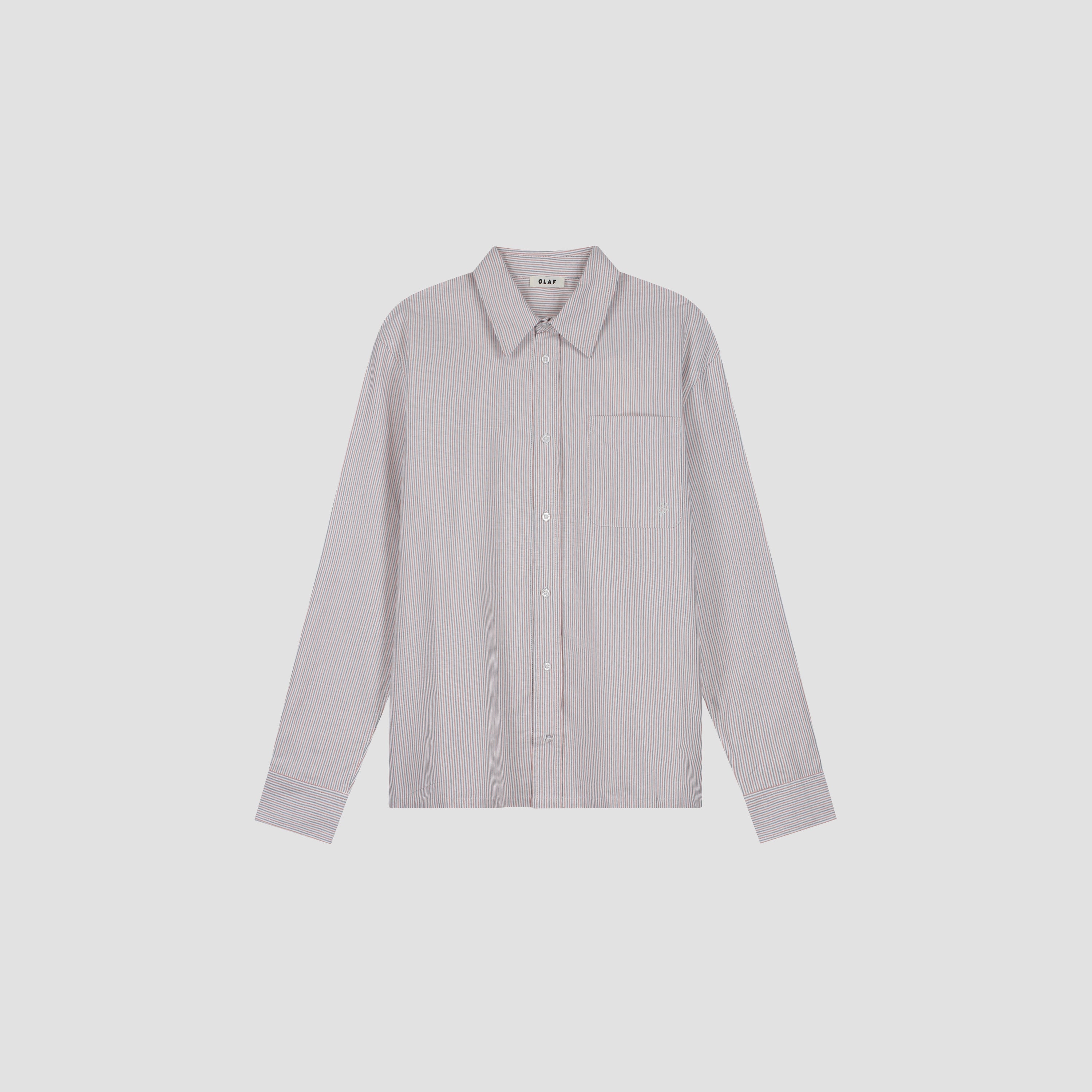 Oxford Relaxed Shirt - White/Adrenaline Rush