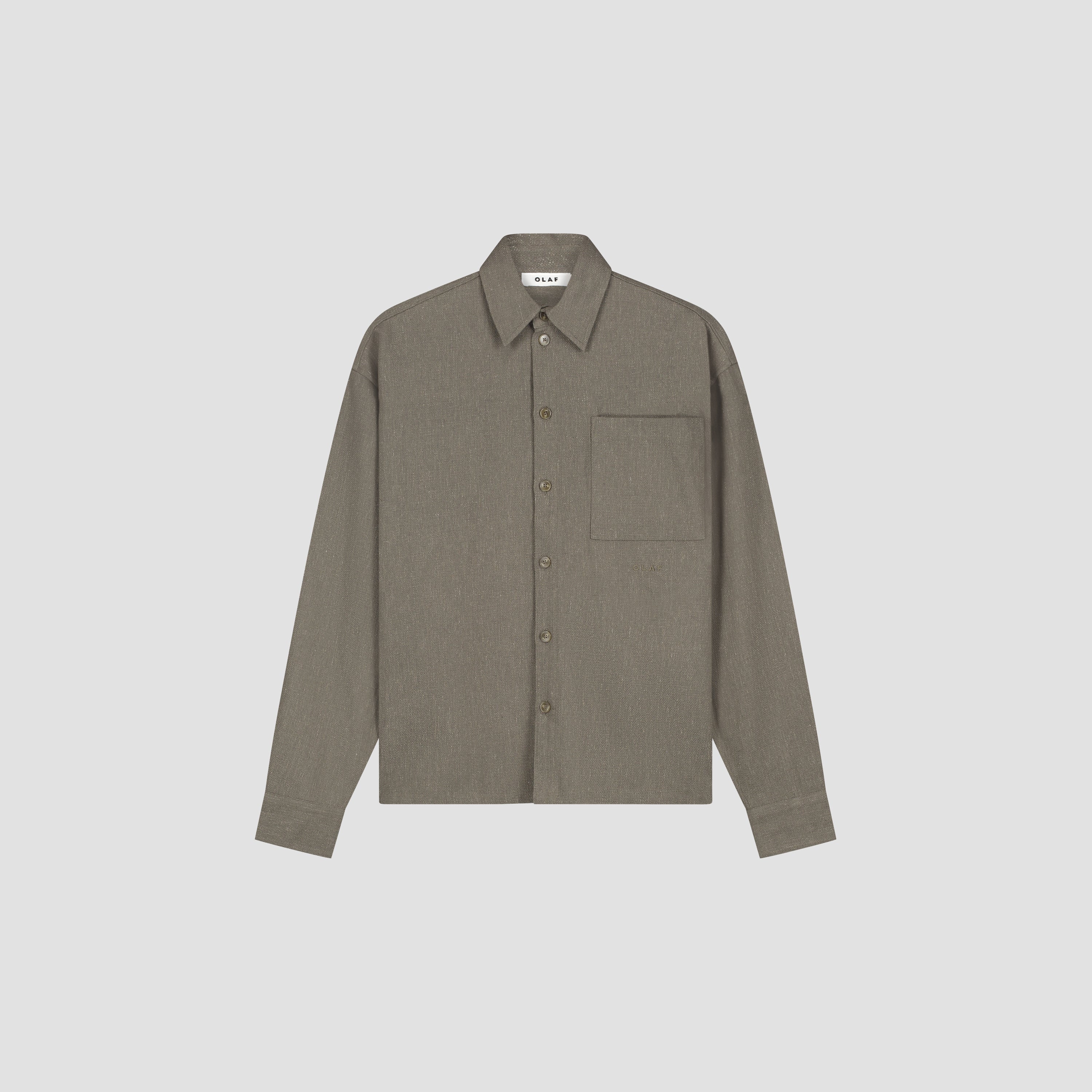 Textured Boxy Shirt - Chocolate Chip