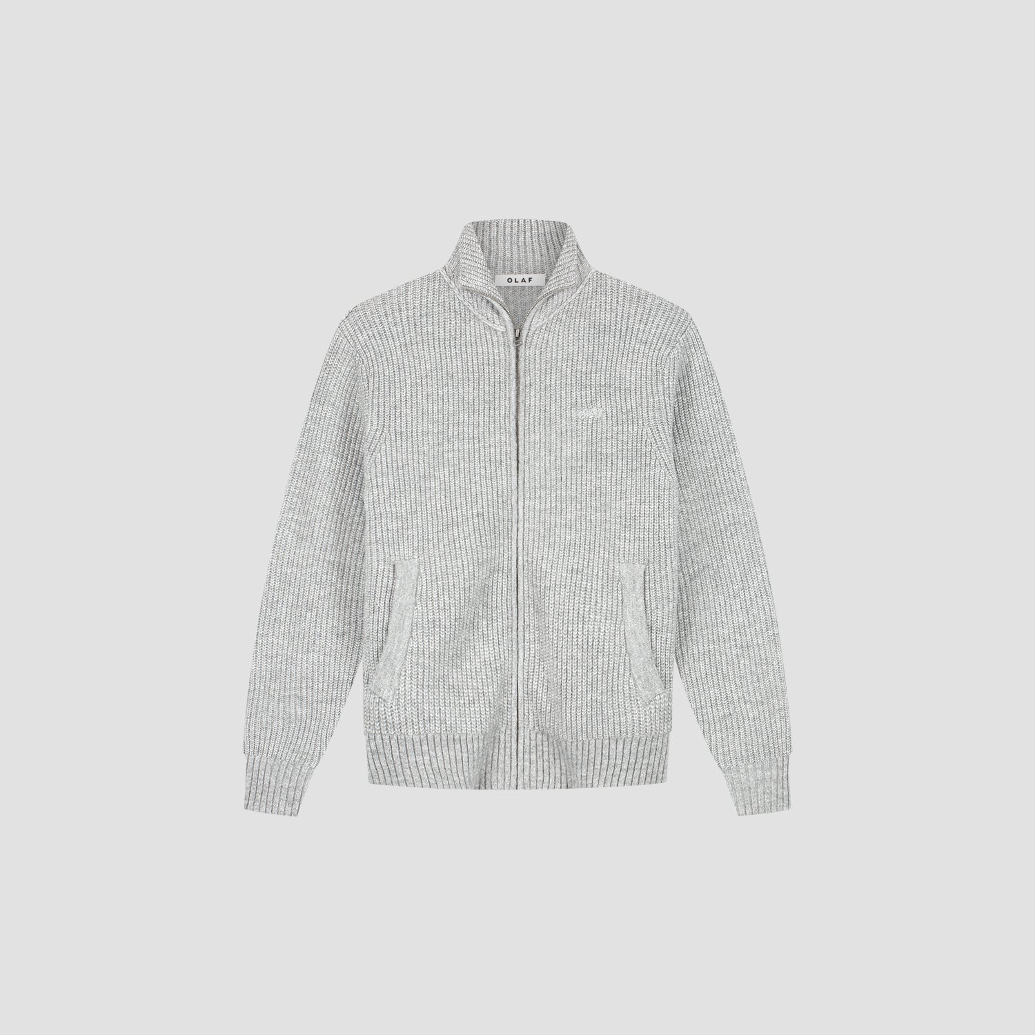 Wool Fleece Zip Jacket - Sharkskin