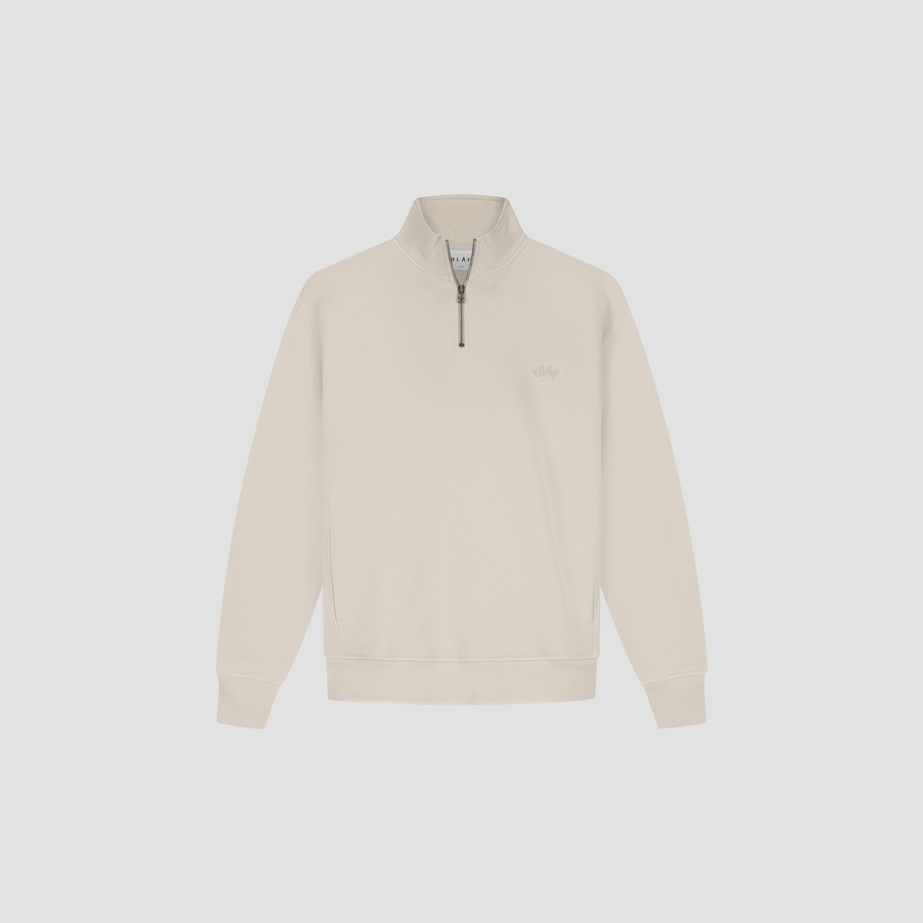 Signature Zip Mock - Cement