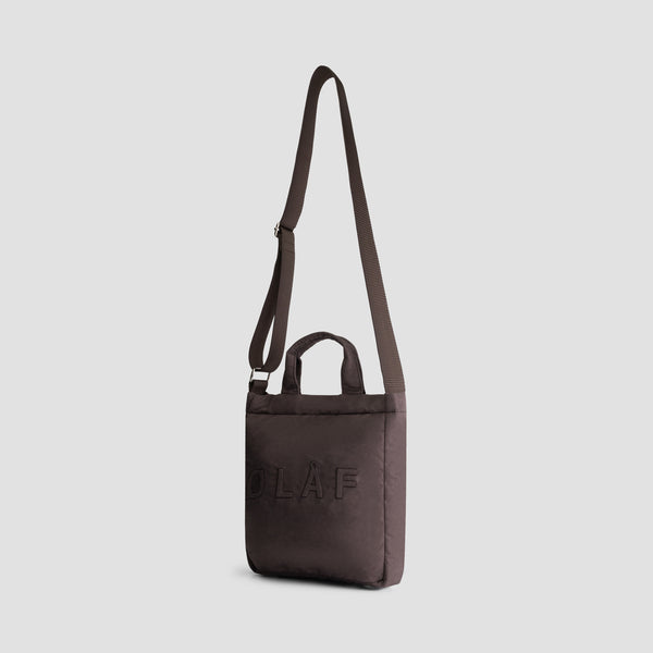 Nylon Mini Tote Bag - Dark Brown