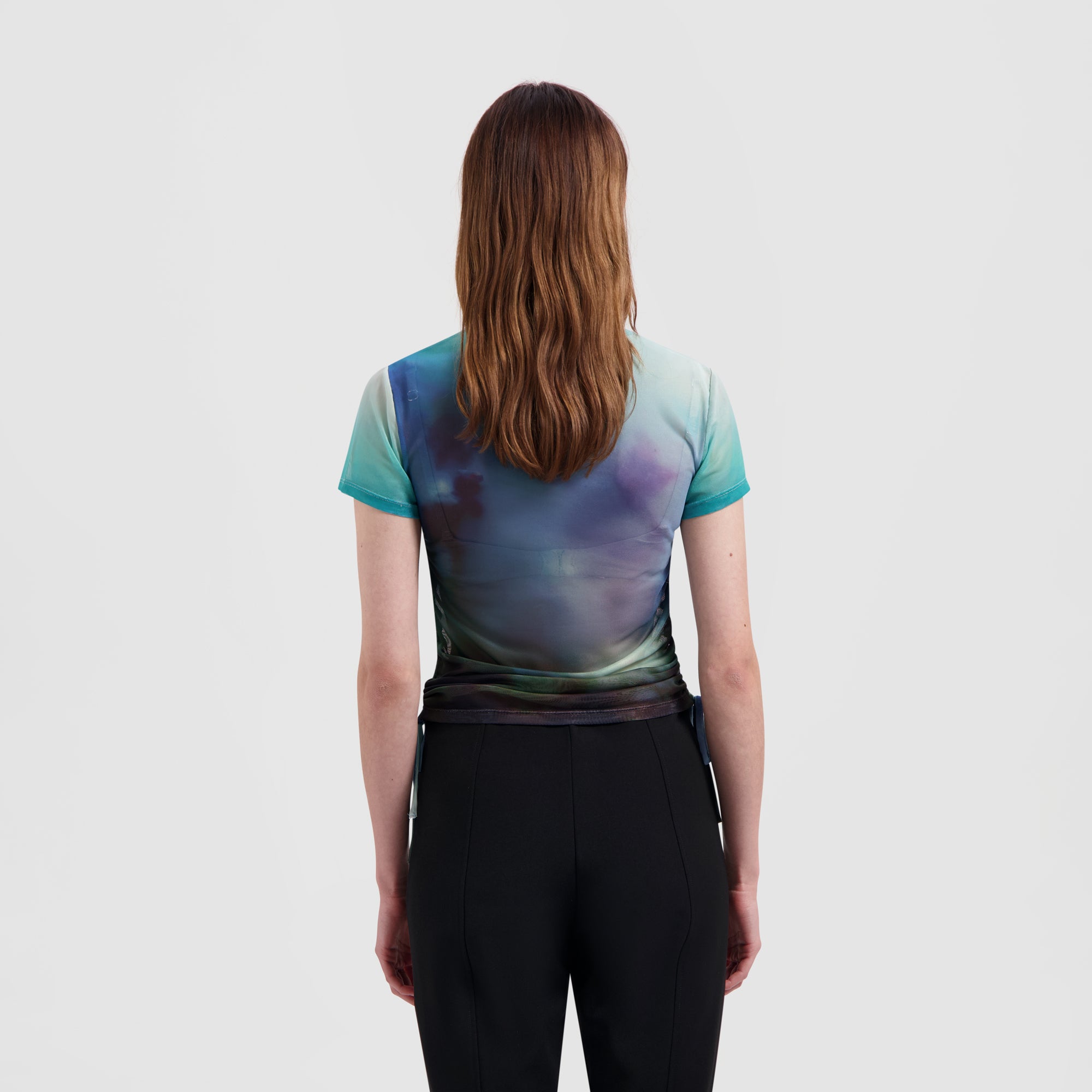 WMN Ocean Ruched Tee - Green