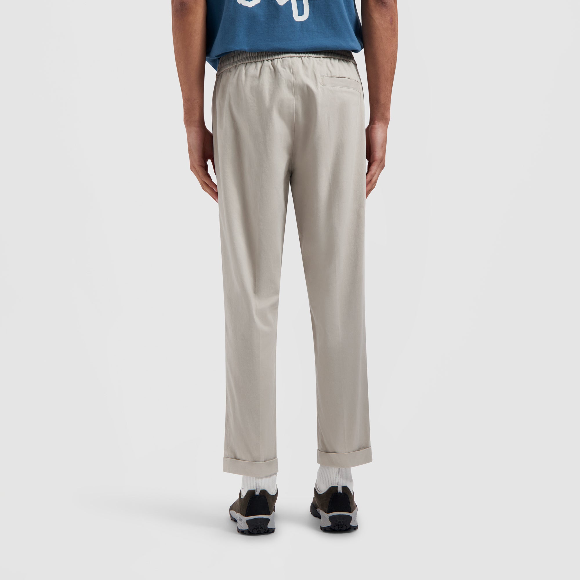 Slim Cotton Trouser - Light Grey
