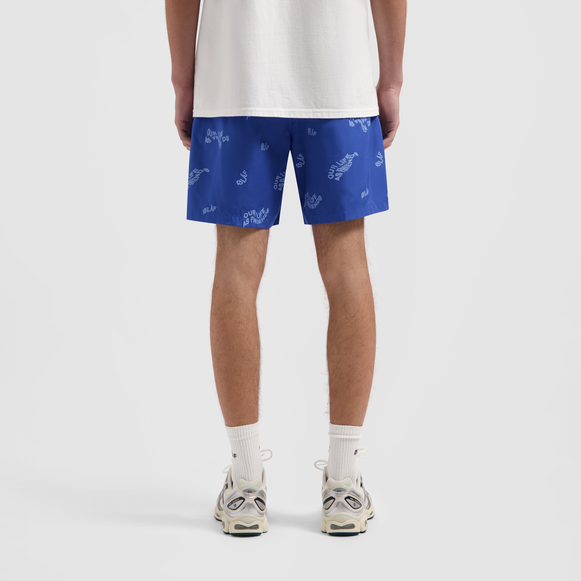 Wavy AOP Swim Shorts - Blue