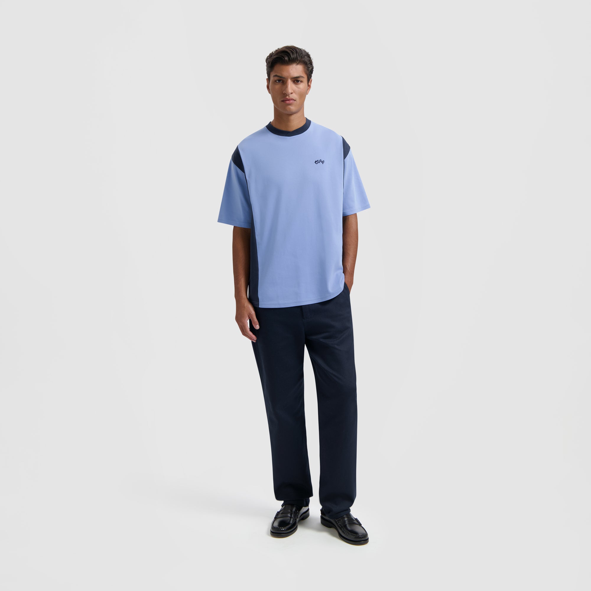 Panel Tee - Summer Sky / Navy
