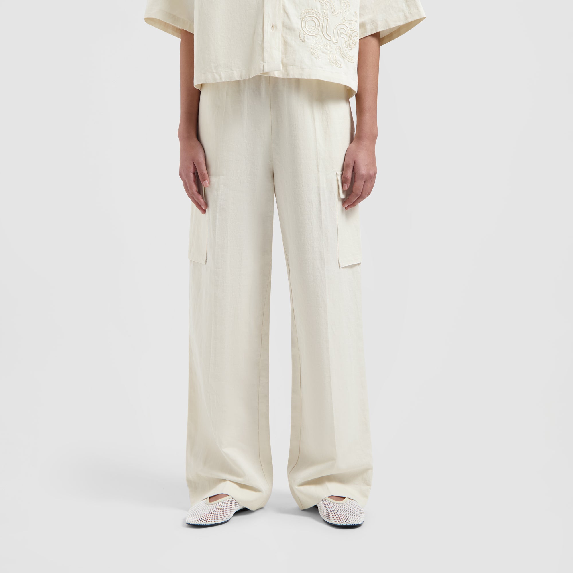 Cotton Linen Cargo Pants