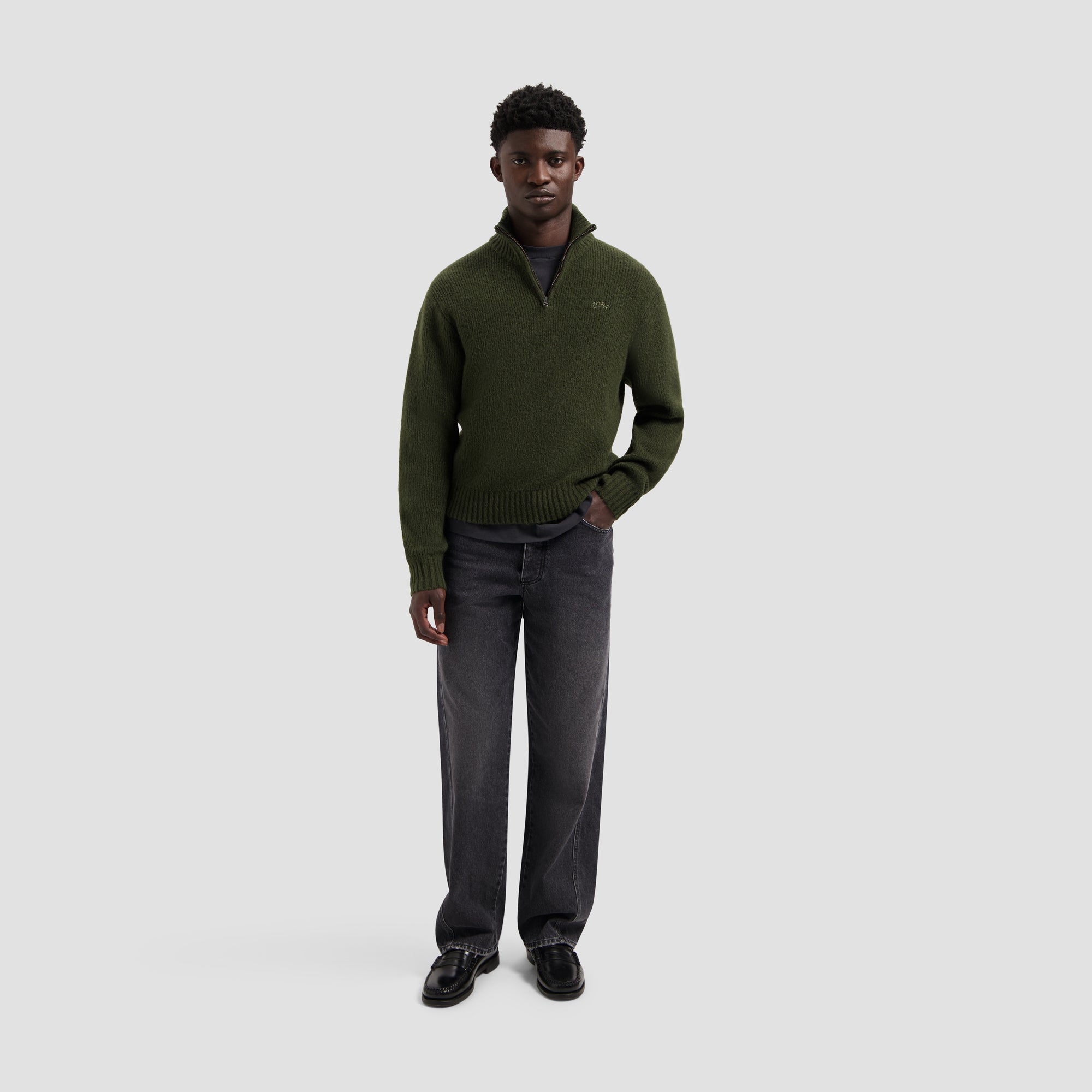 Signature Knitted Zip Mock