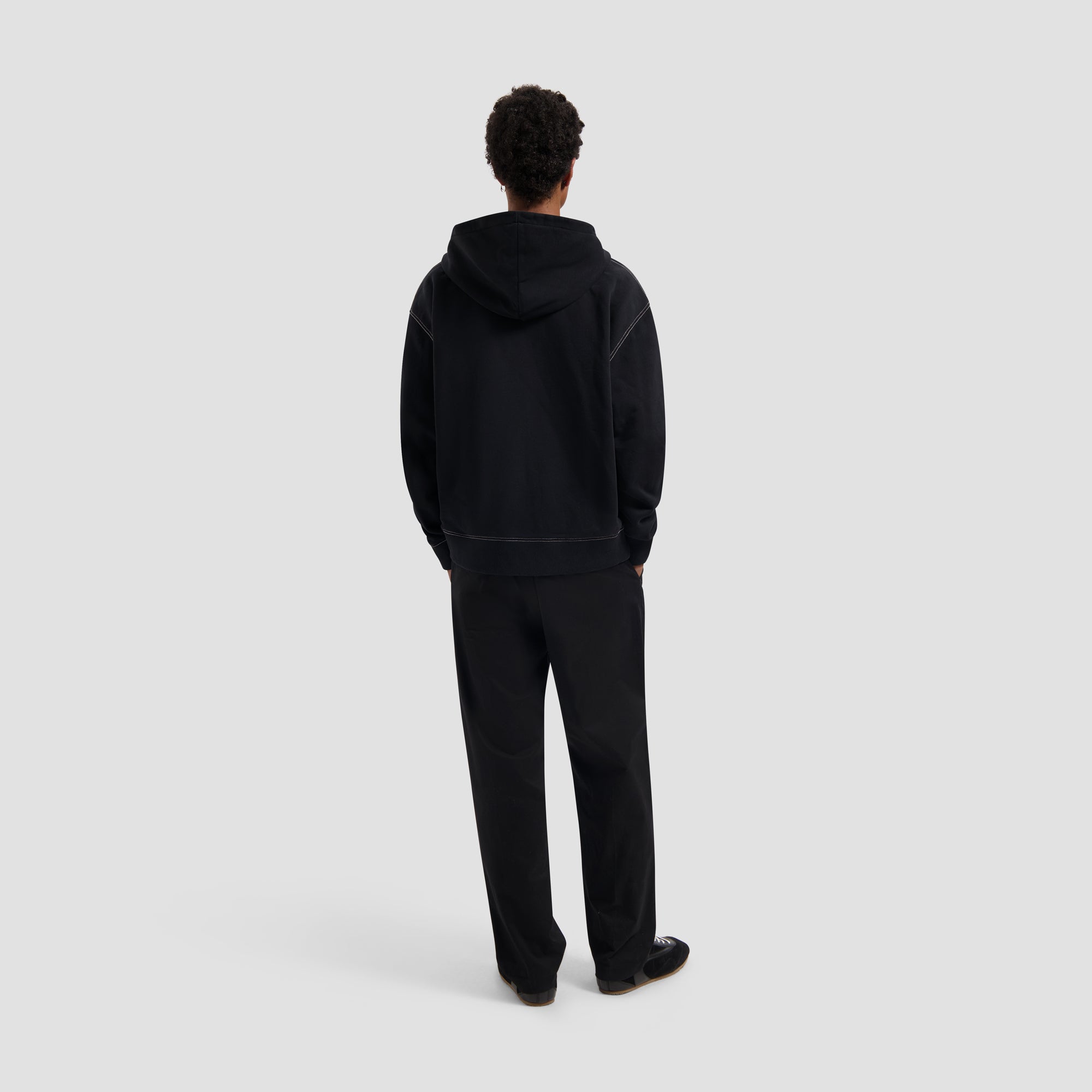 Regular Pleated Pant - Black