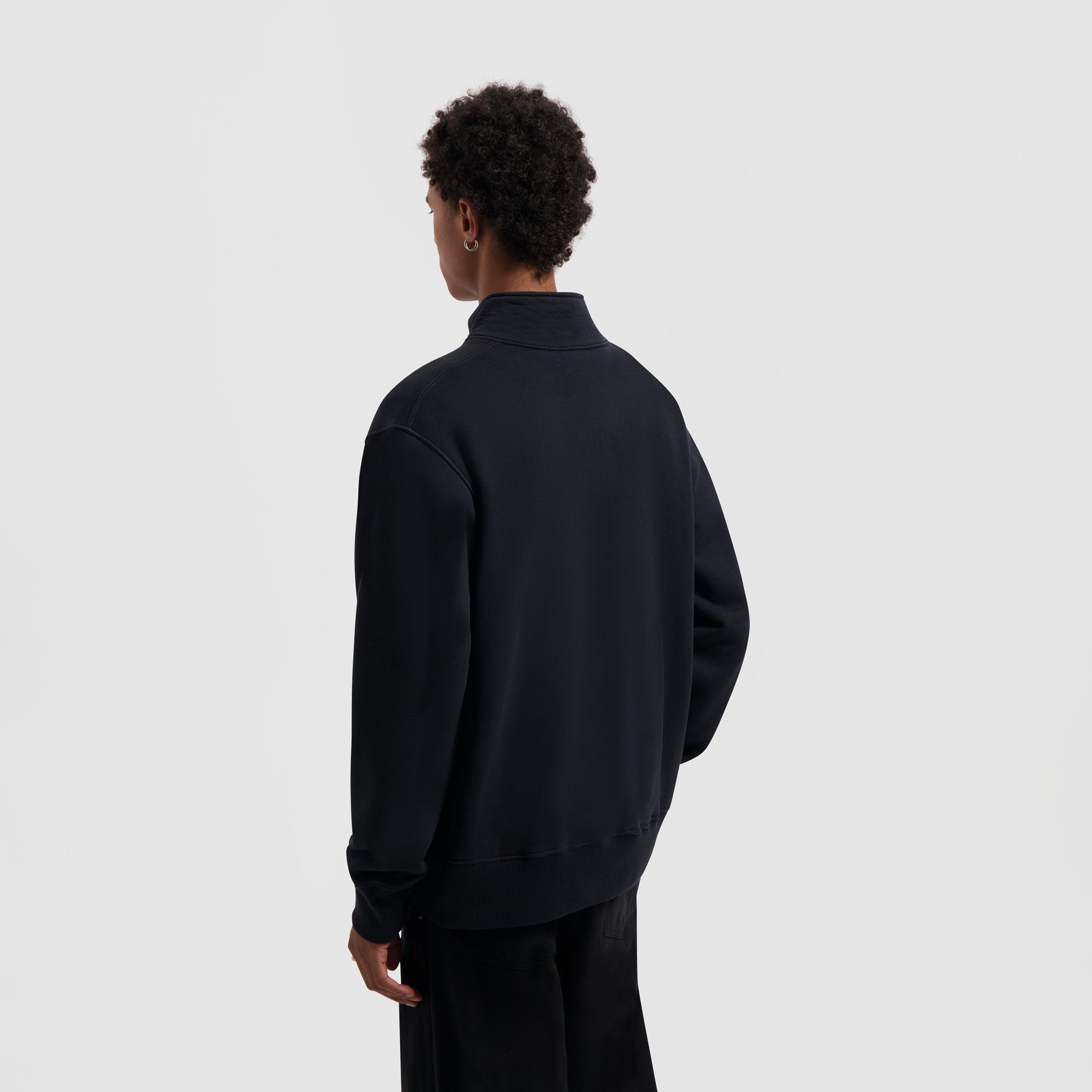 Signature Zip Mock - Black