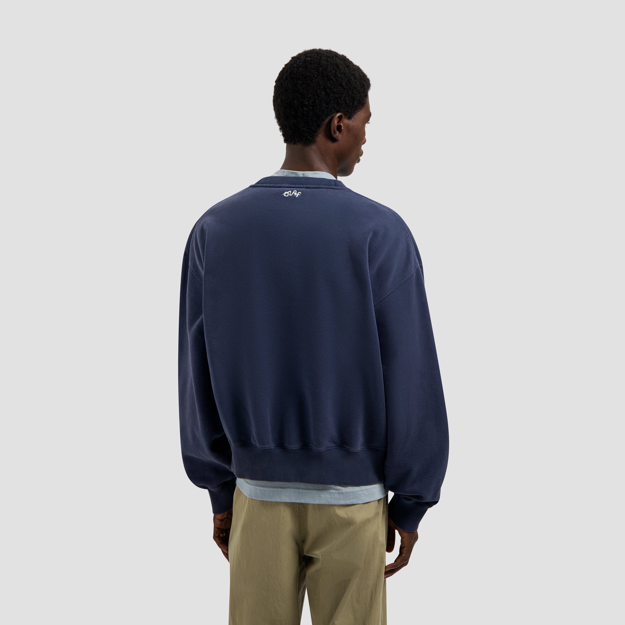 Script Friends Boxy Crewneck - Navy