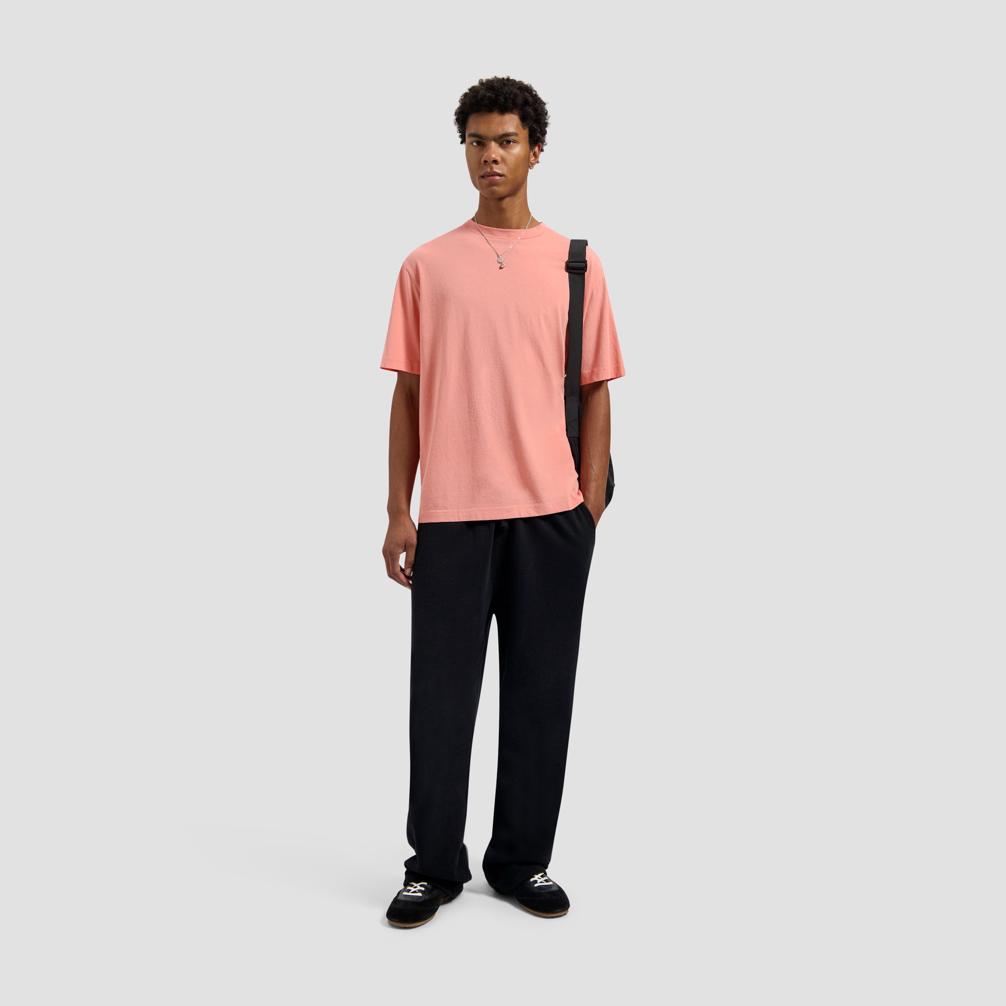 Brushstroke Face Tee - Burnt Coral