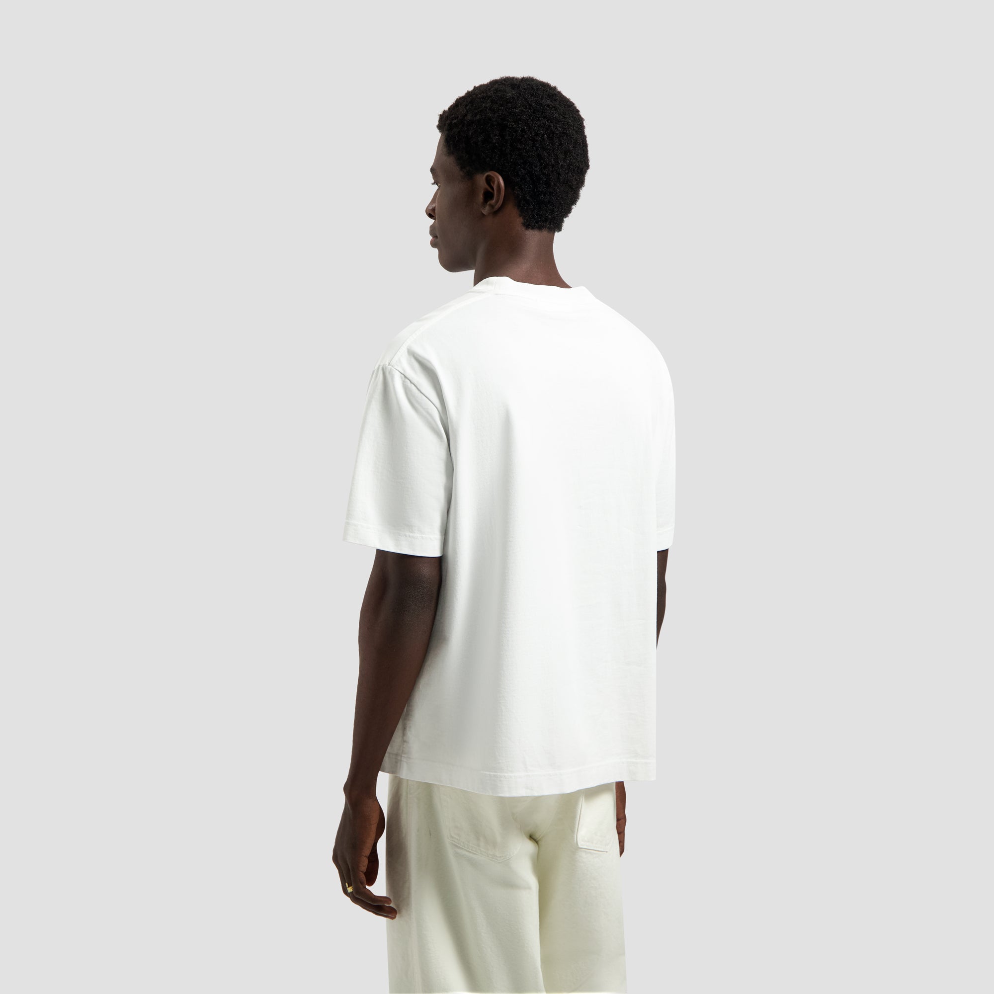 Script Friends Boxy Tee - Optical White