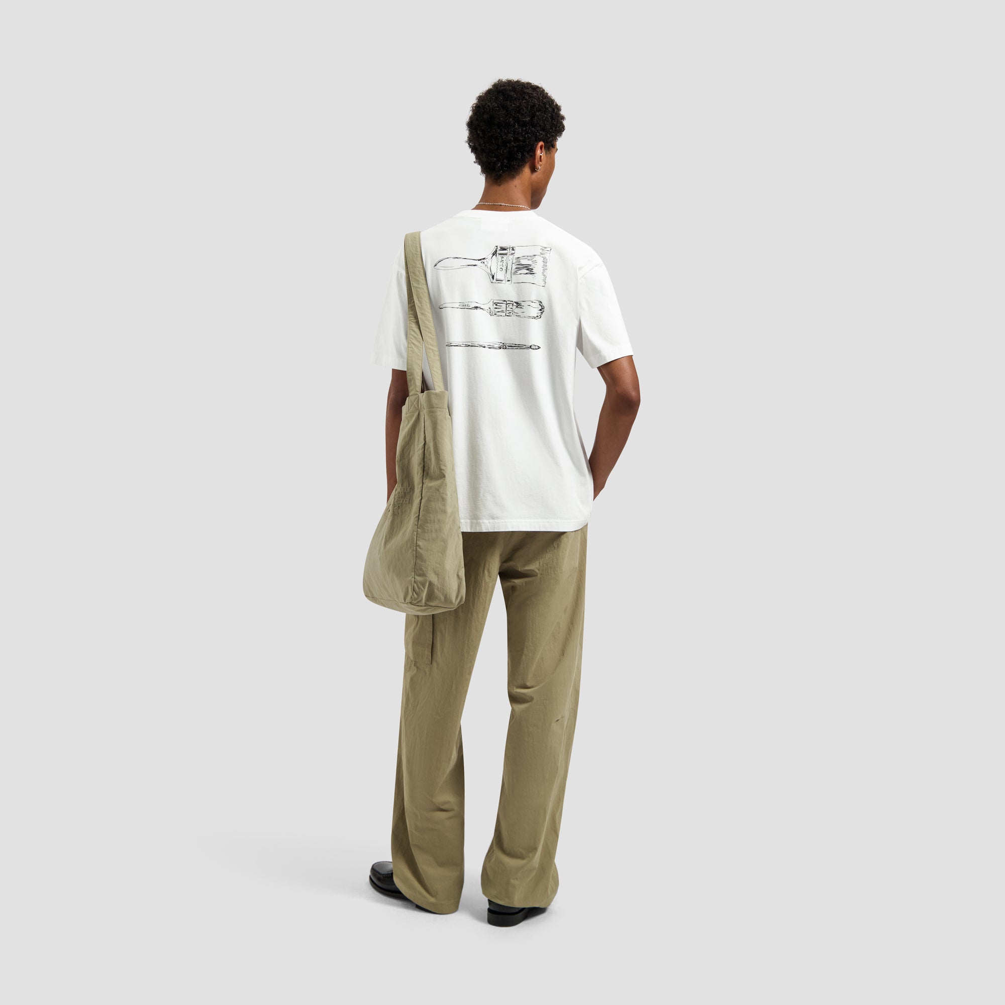 Paintbrush Graphic Tee - Optical White