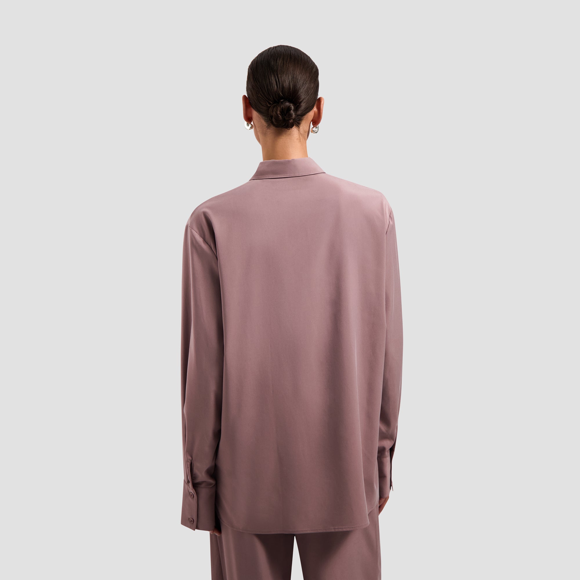 Drapey Asymmetric Shirt - Twilight Mauve