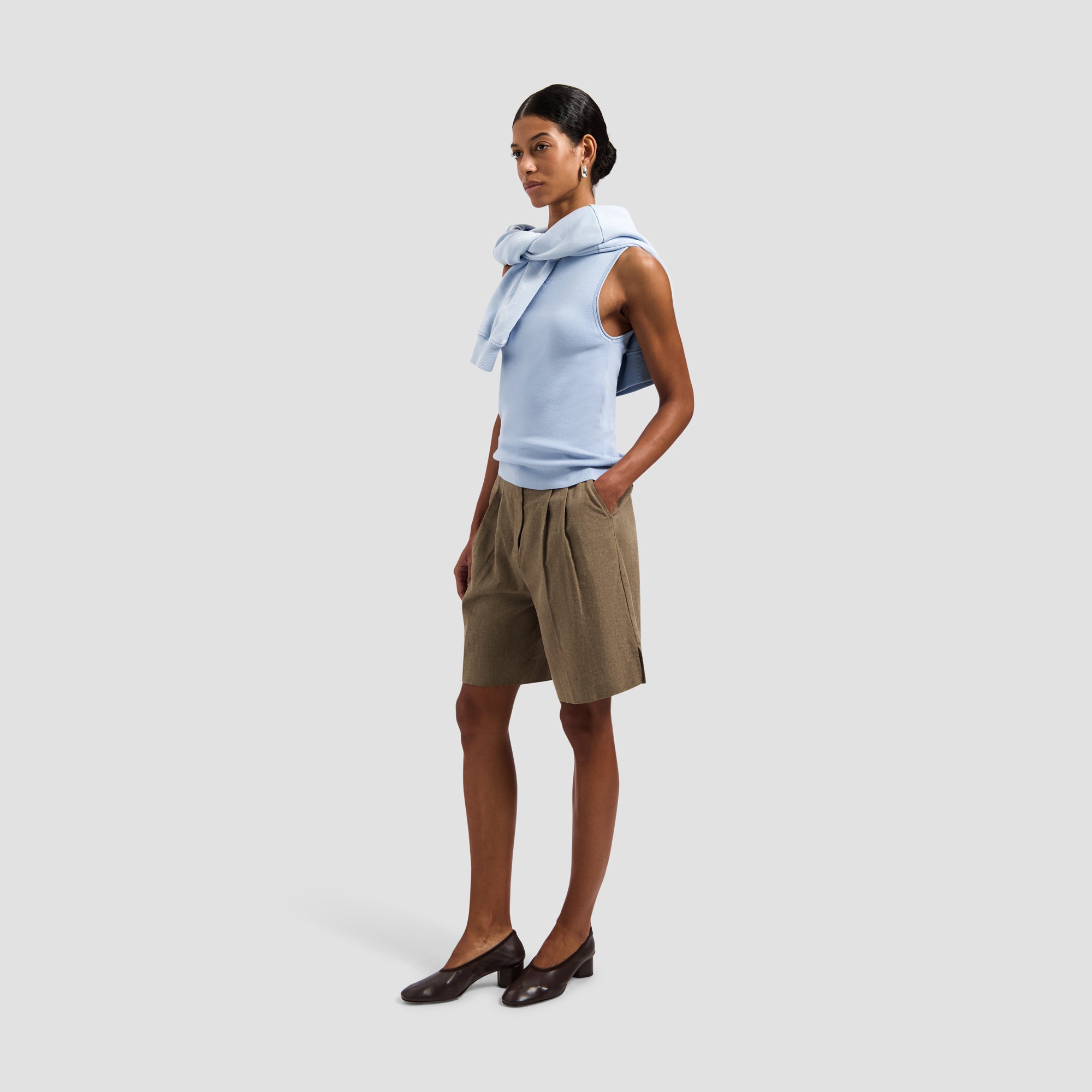 Linen Tailored Shorts - Treehouse