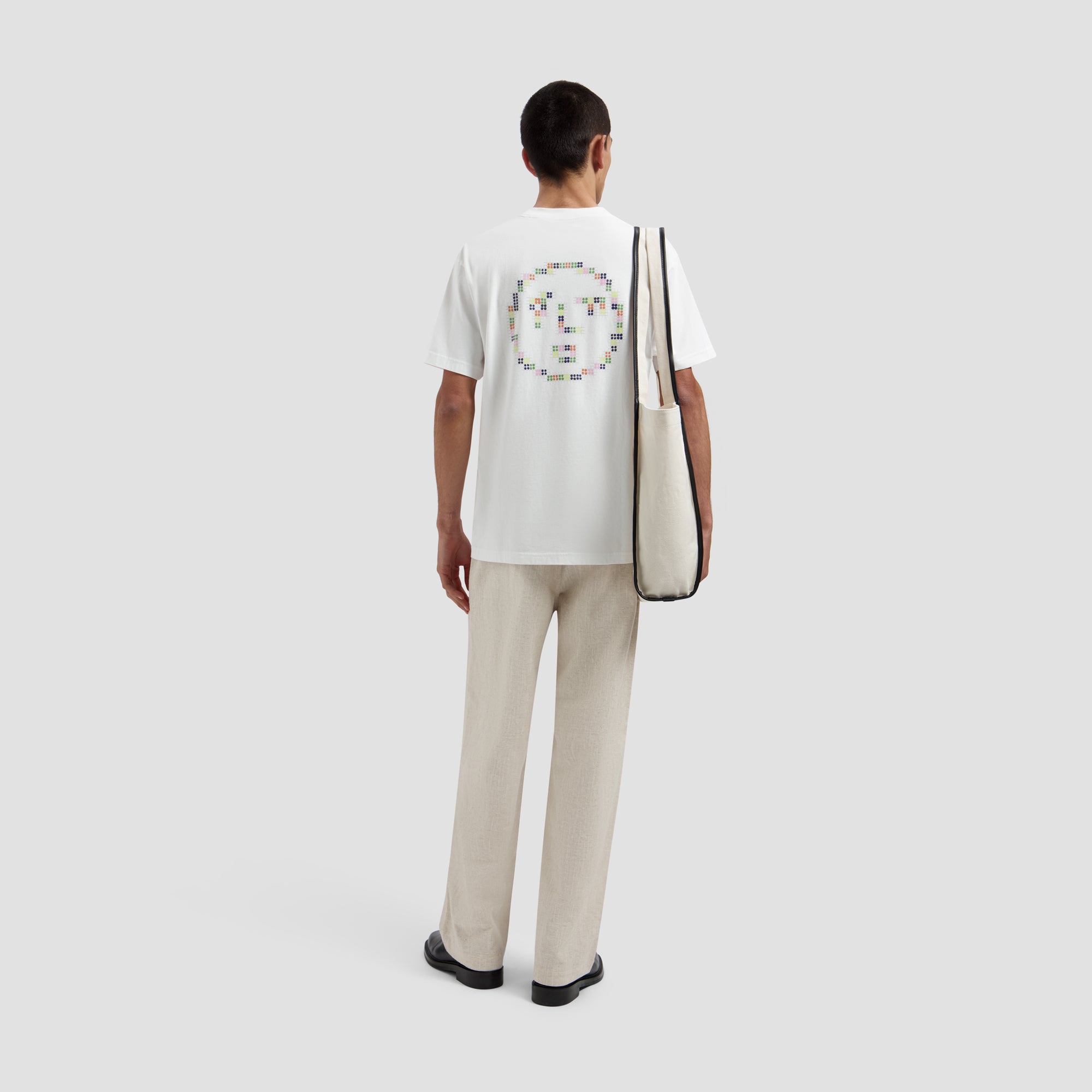 Dotted Face Tee - Optical White