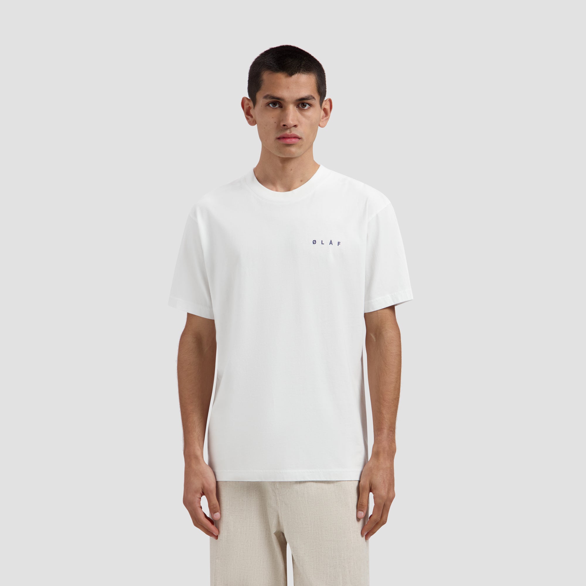 Dotted Face Tee - Optical White