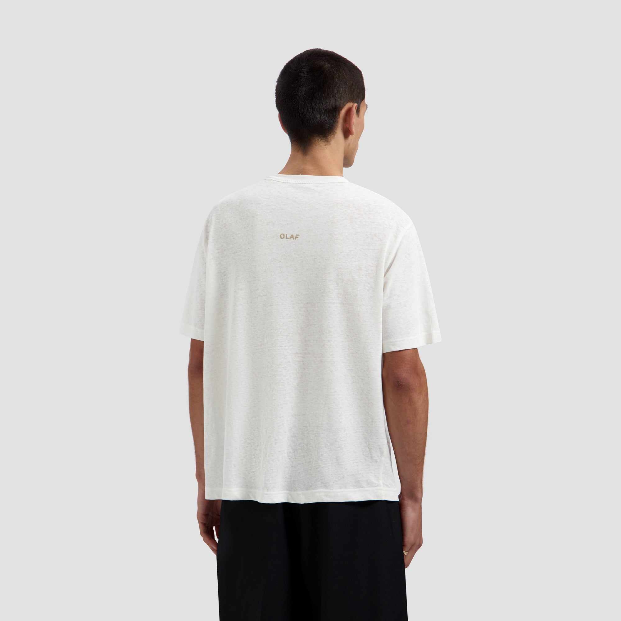 Essential Cotton Linen Tee - Off-White