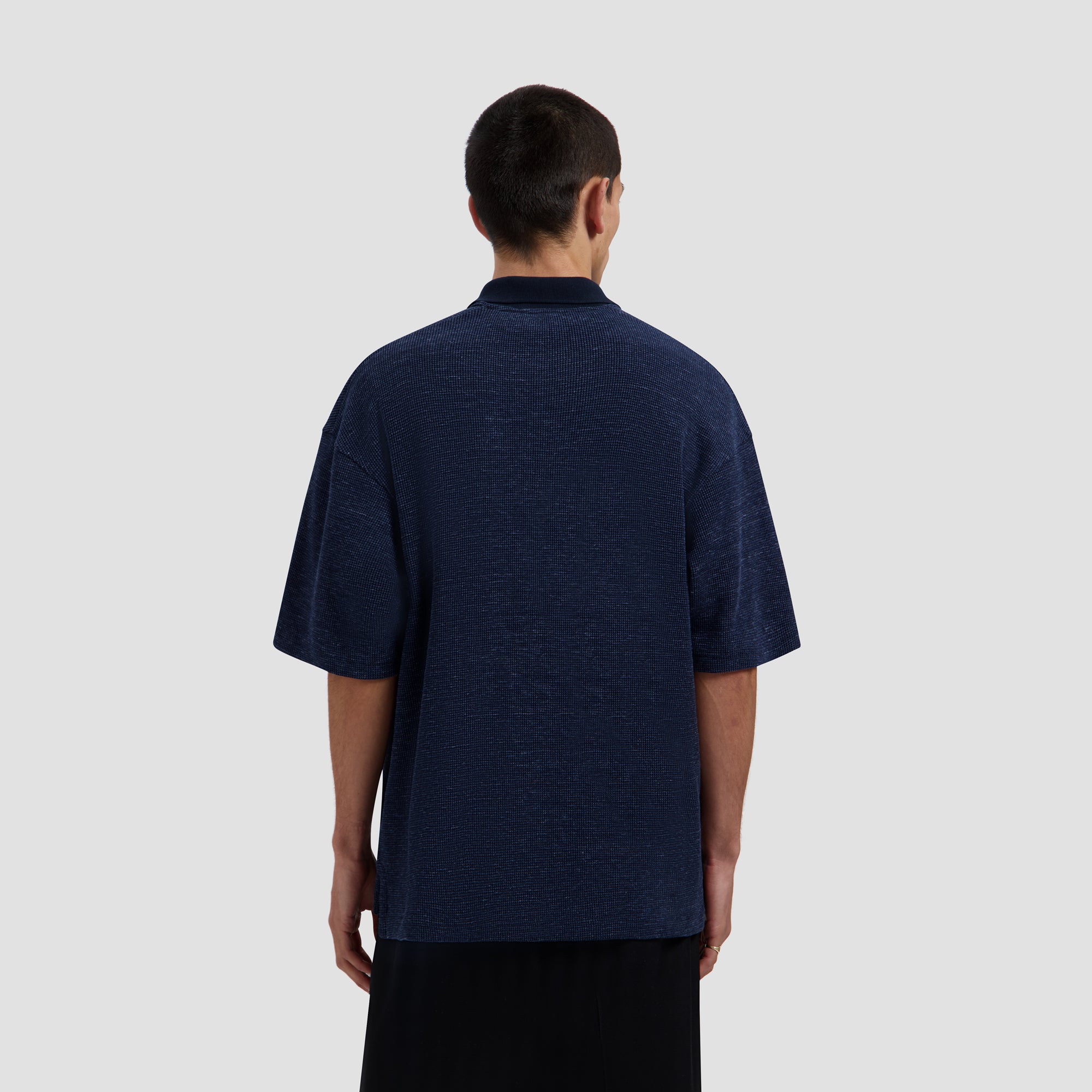 Signature Texture Polo - Navy