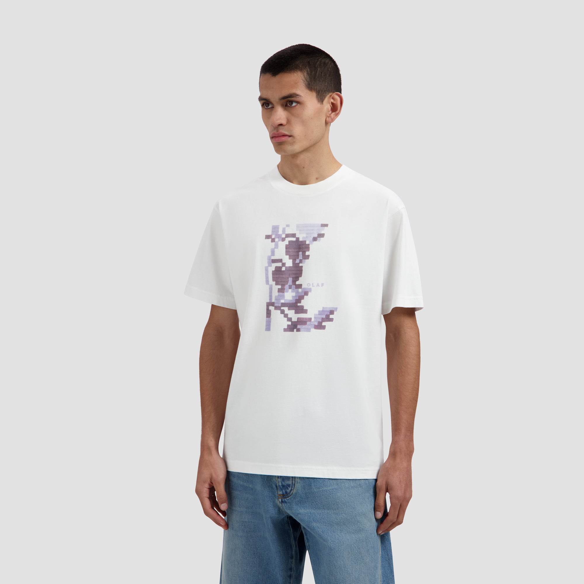 Felted Flower Tee - Optical White