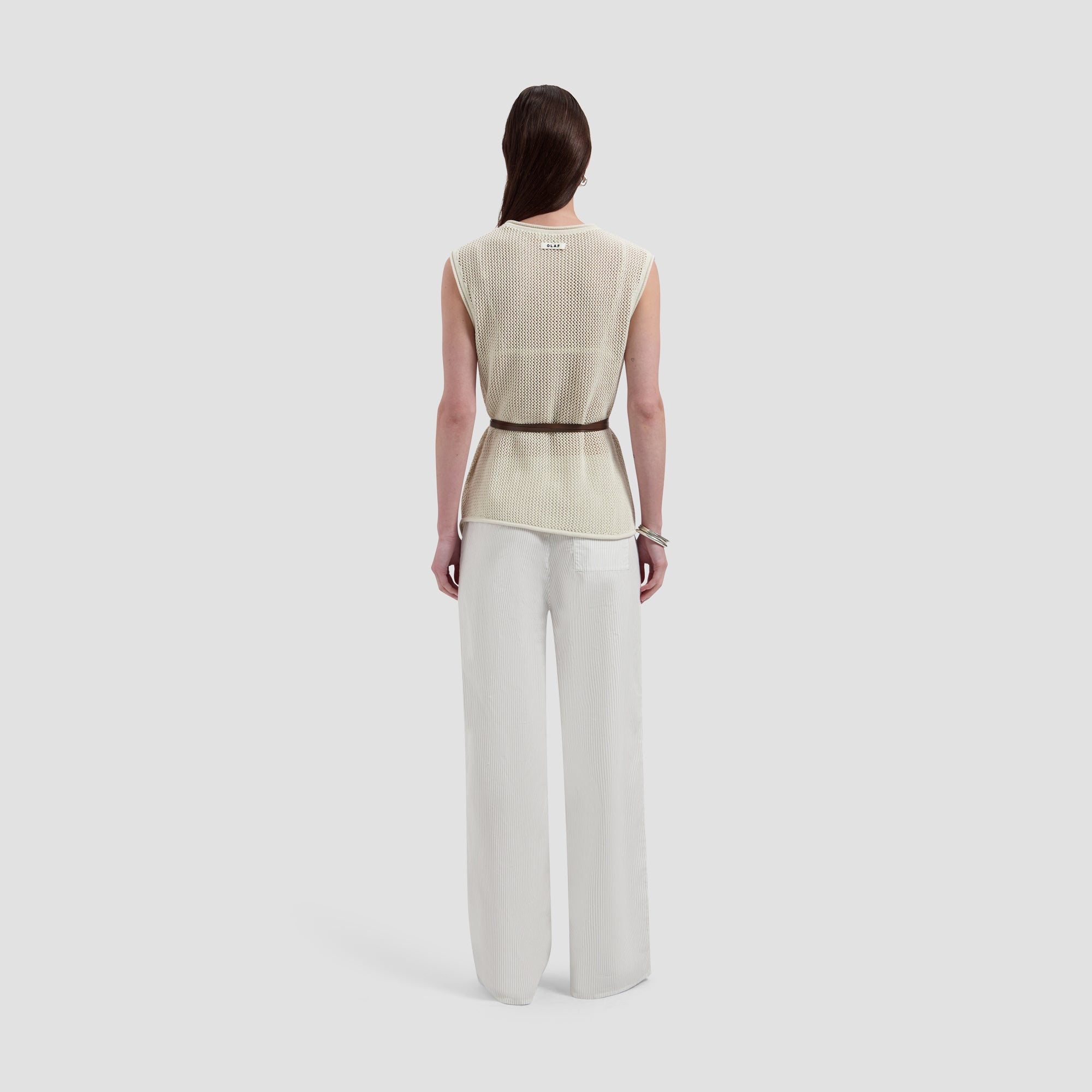 Open Knit Top - Cement