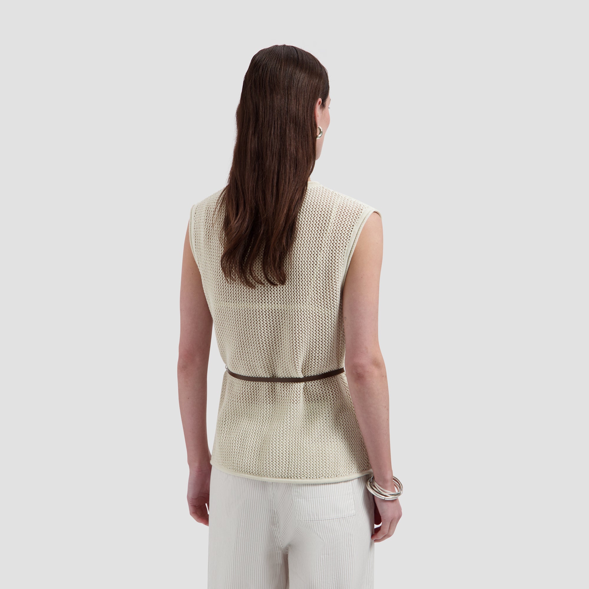 Open Knit Top - Cement