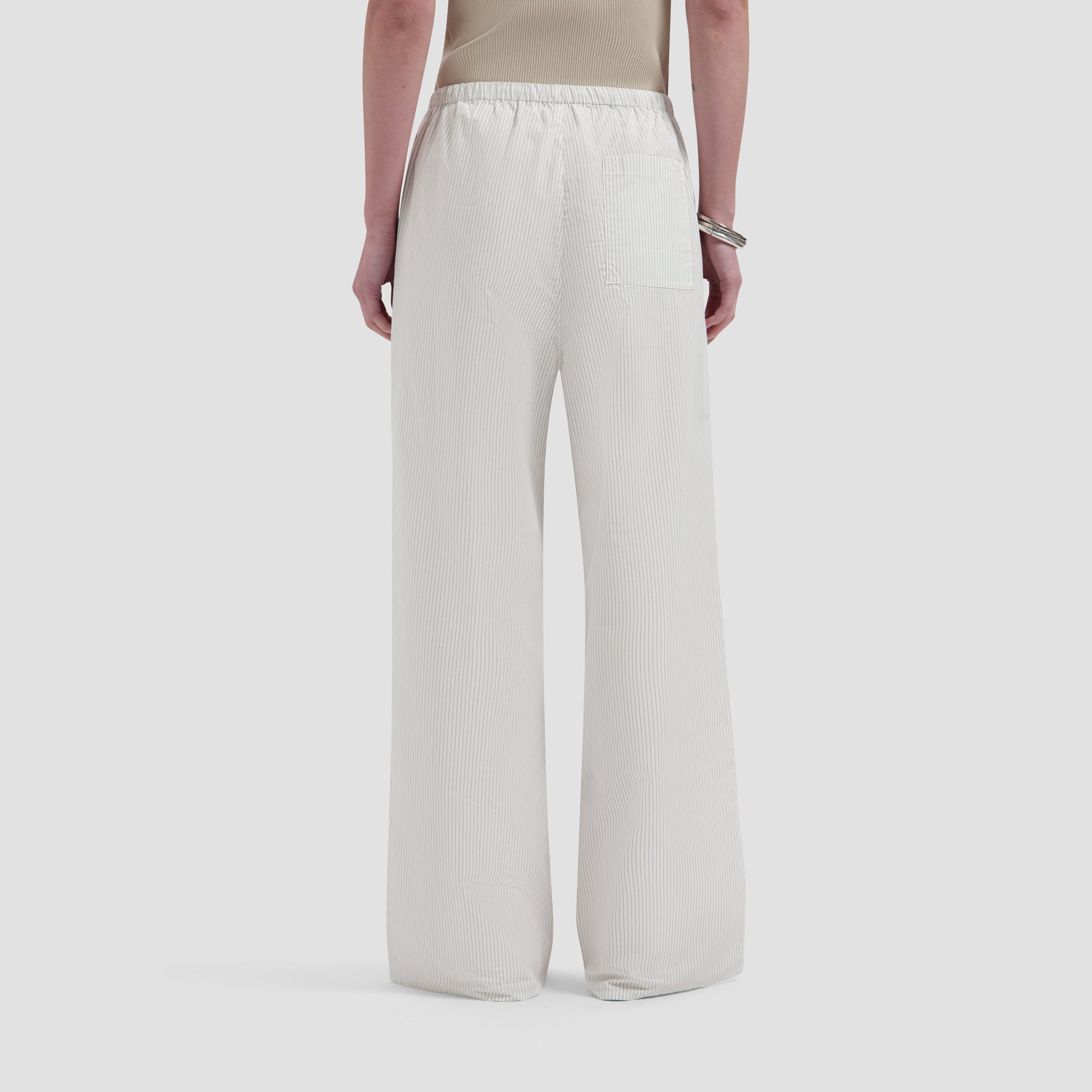 Stripe Drapey Pants - Off-White/Treehouse