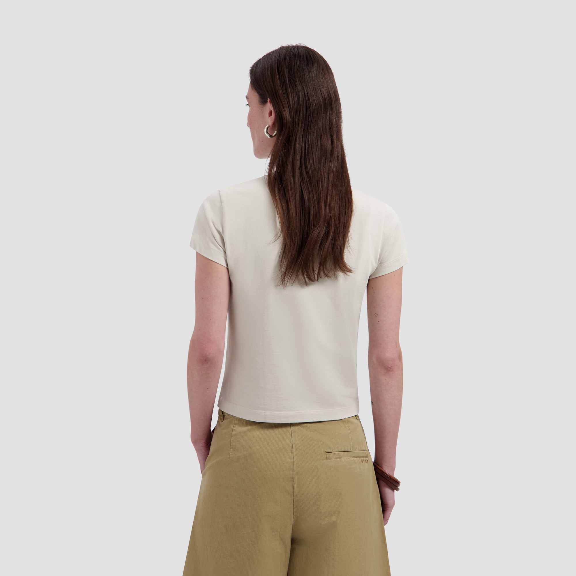 Felted Watercrest Baby Tee - Cement