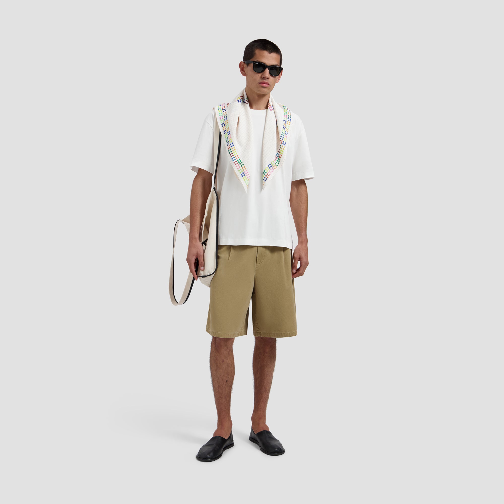 Monogram Boxy Tee - Optical White