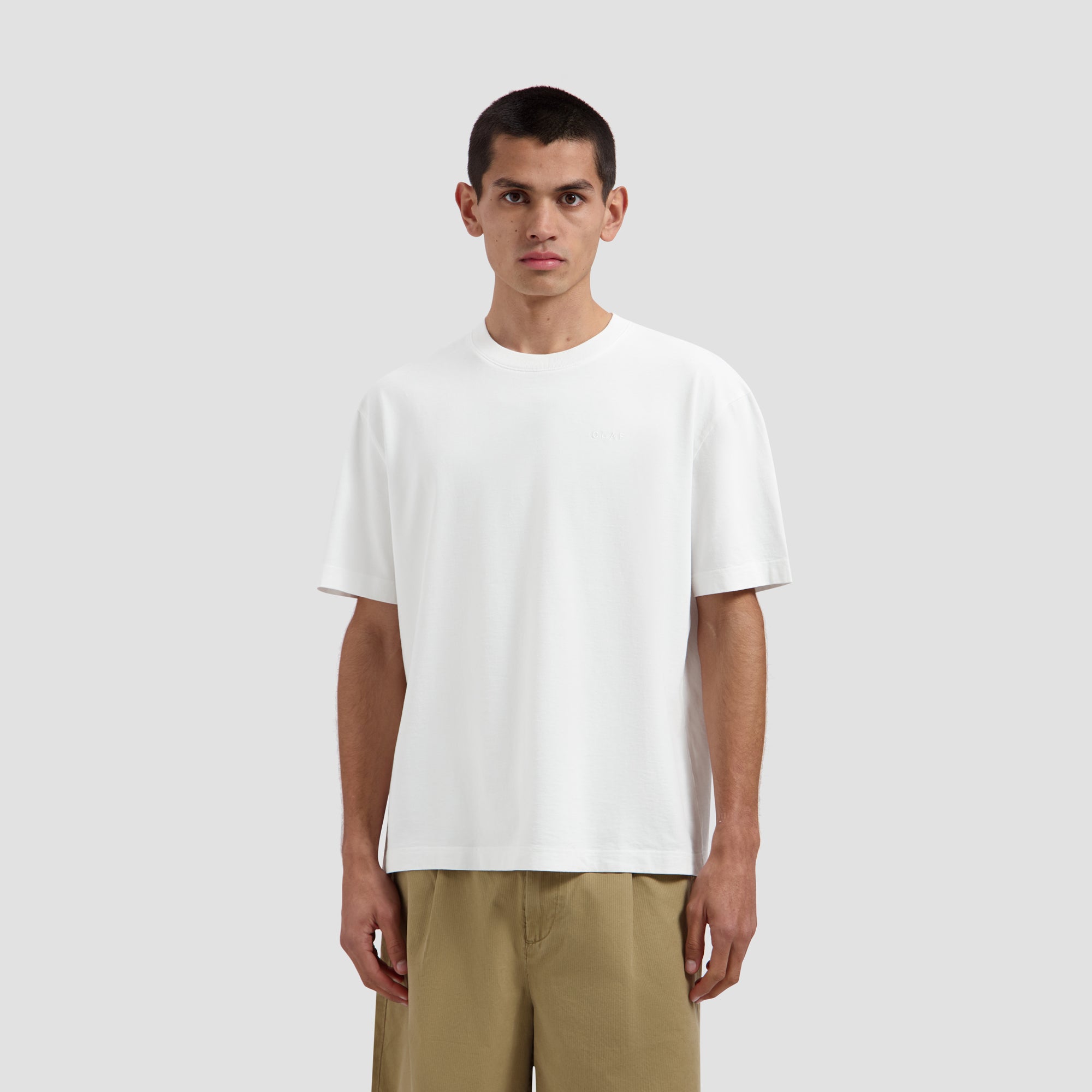 Dotted Monogram Tee - Optical White