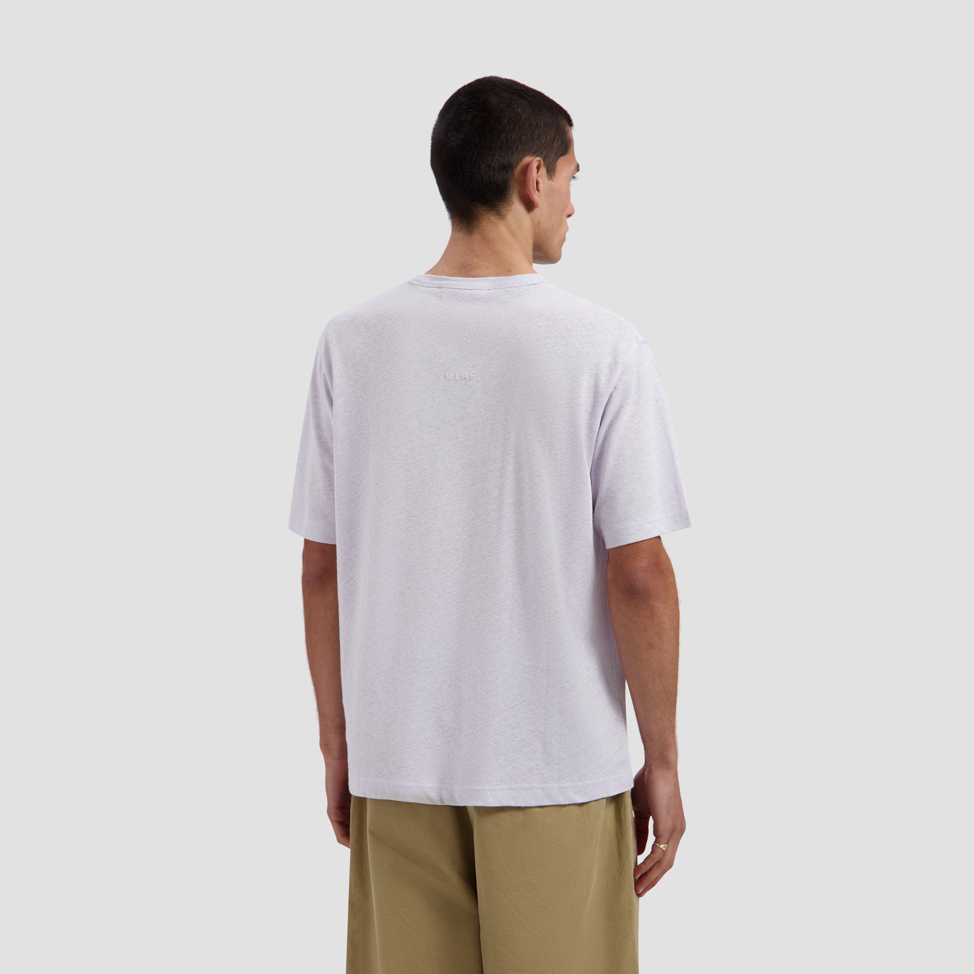 Essential Cotton Linen Tee - Purple Heather