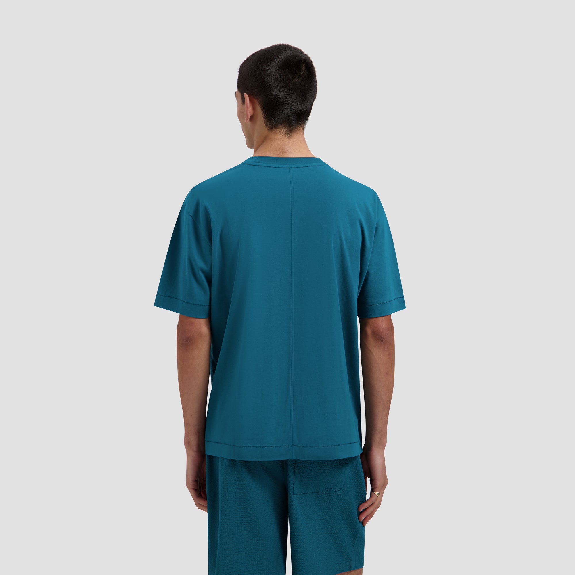 Monogram Boxy Tee - Gulf Coast